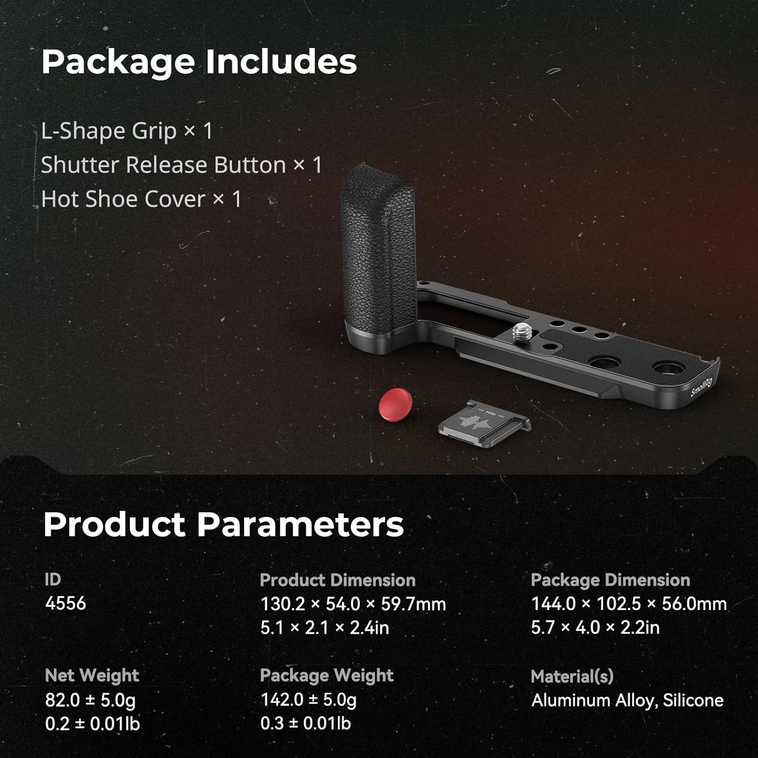 Mango en L SmallRig 4556 para FUJIFILM X100VI/X100V Negro