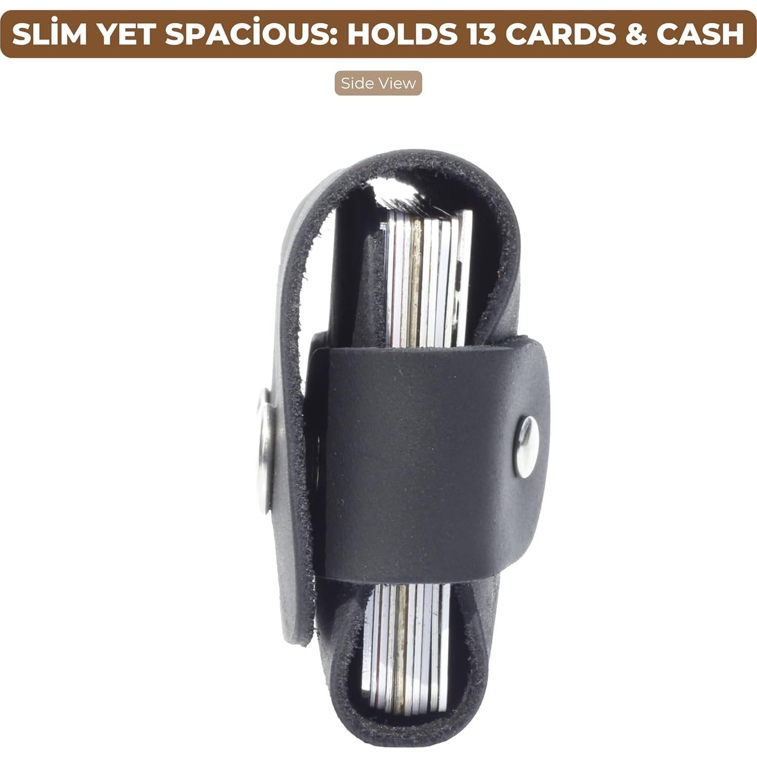 Billetera Slim de Cuero Genuino Toprank - Minimalista Unisex