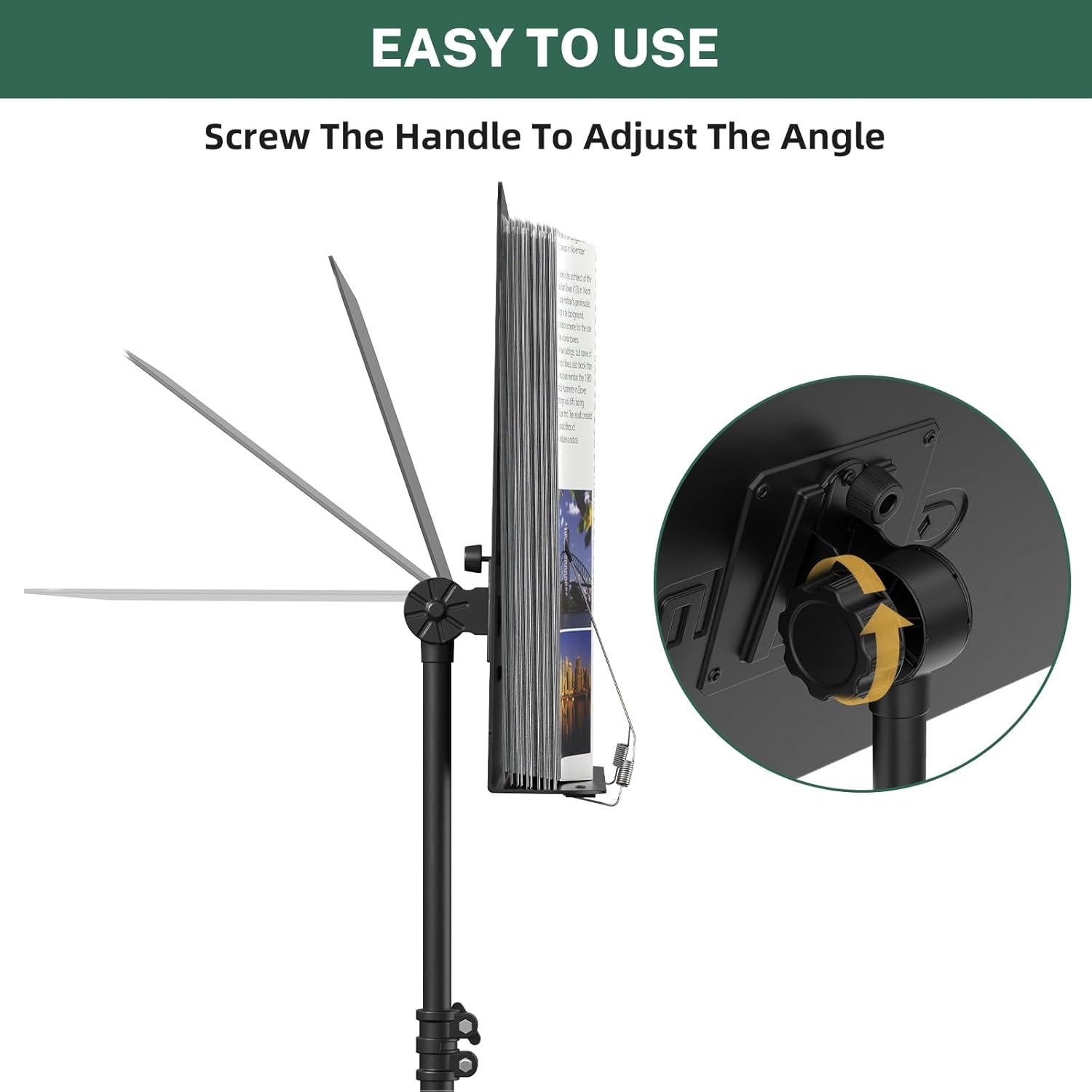 Soporte de Partituras GLEAM Metal 5 en 1 con Bolsa y Clip