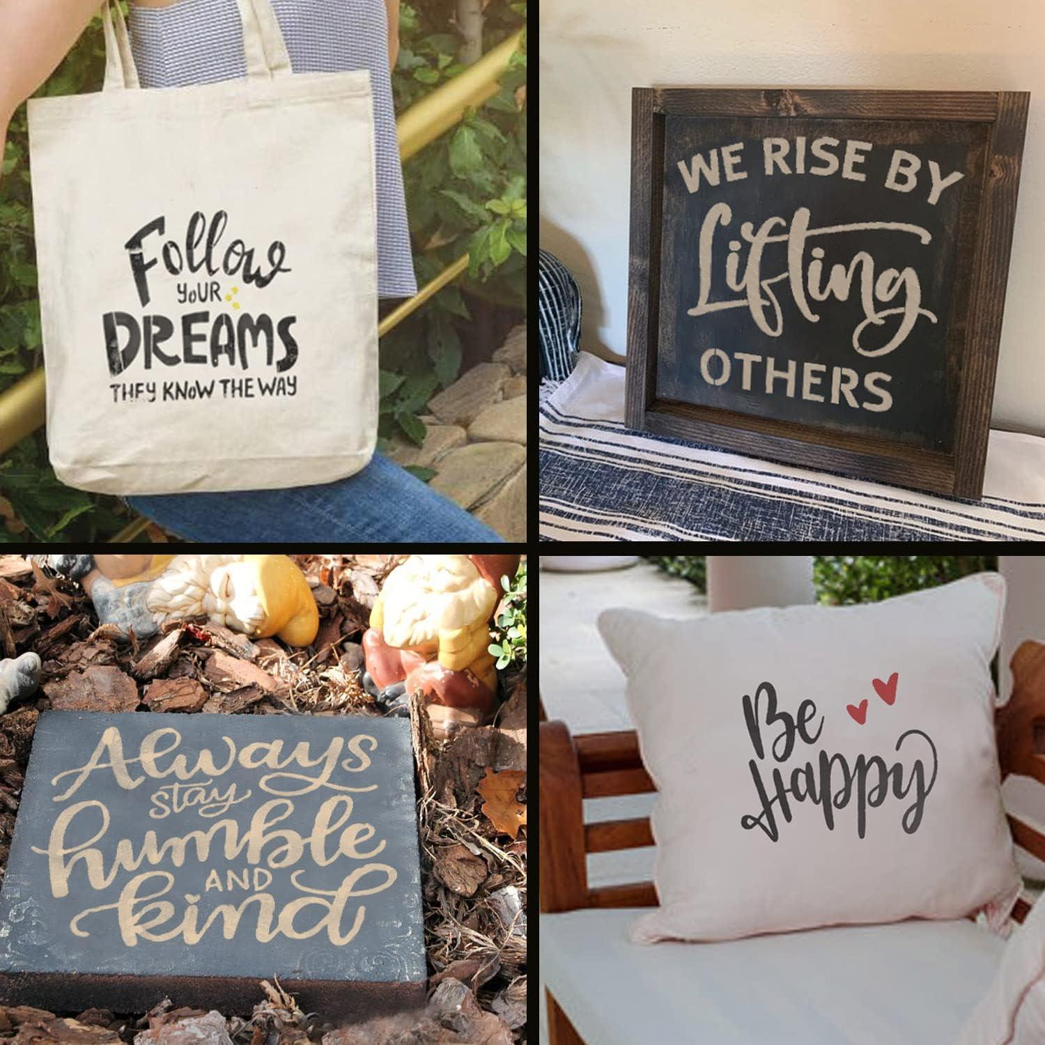 Juego de Plantillas de Palabras Inspiradoras DLY LIFESTYLE 20 Piezas