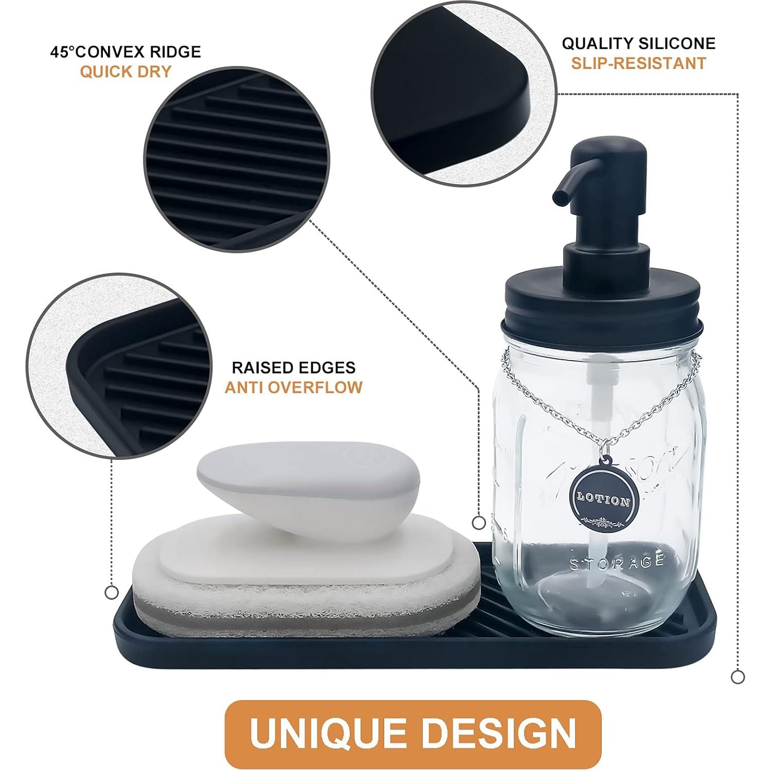 Bandeja Organizadora de Silicona HvOvMvE - 2 Piezas Negra