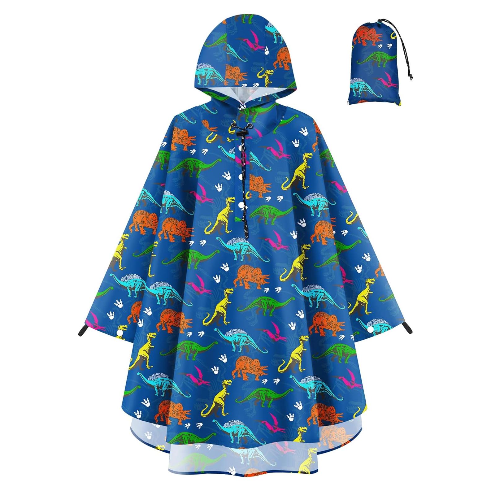 Poncho de Lluvia OlyPegic para Niños 6-10 Años Impermeable
