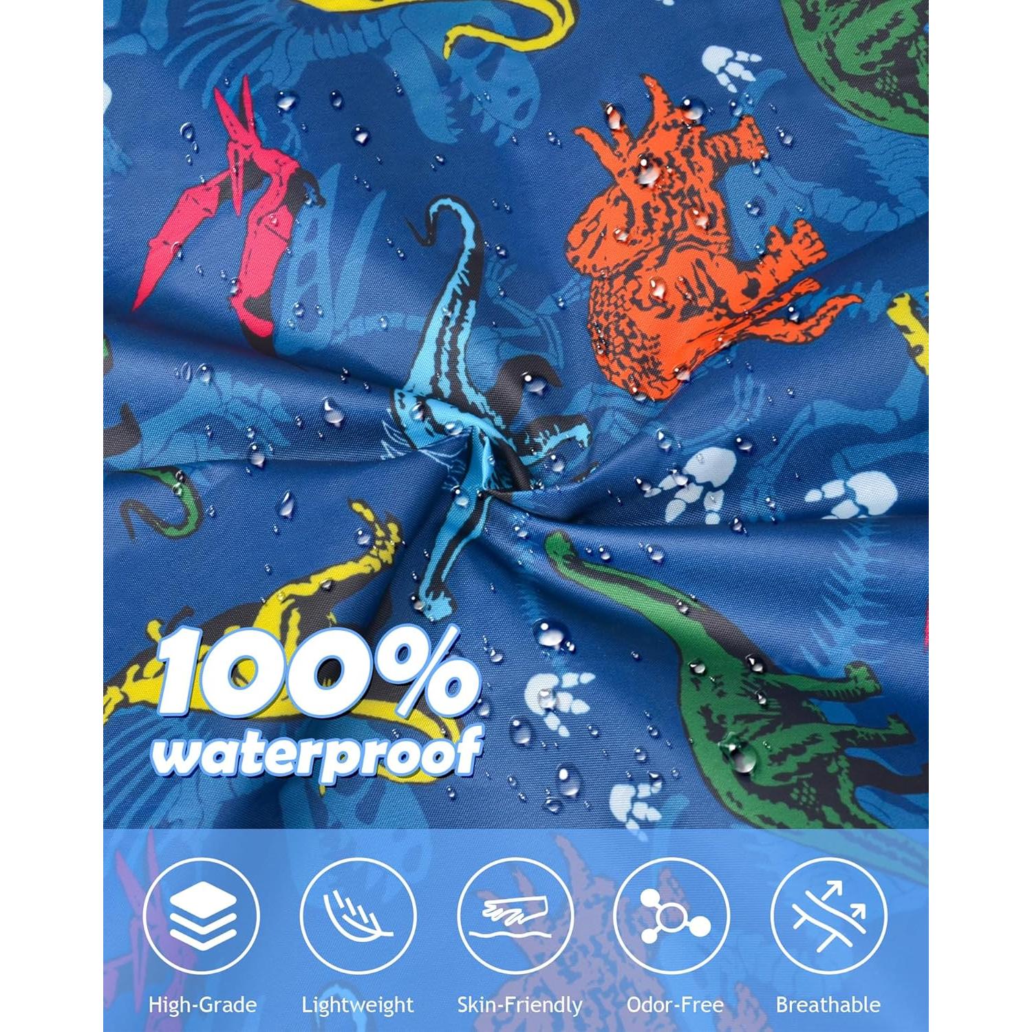 Poncho de Lluvia OlyPegic para Niños 6-10 Años Impermeable