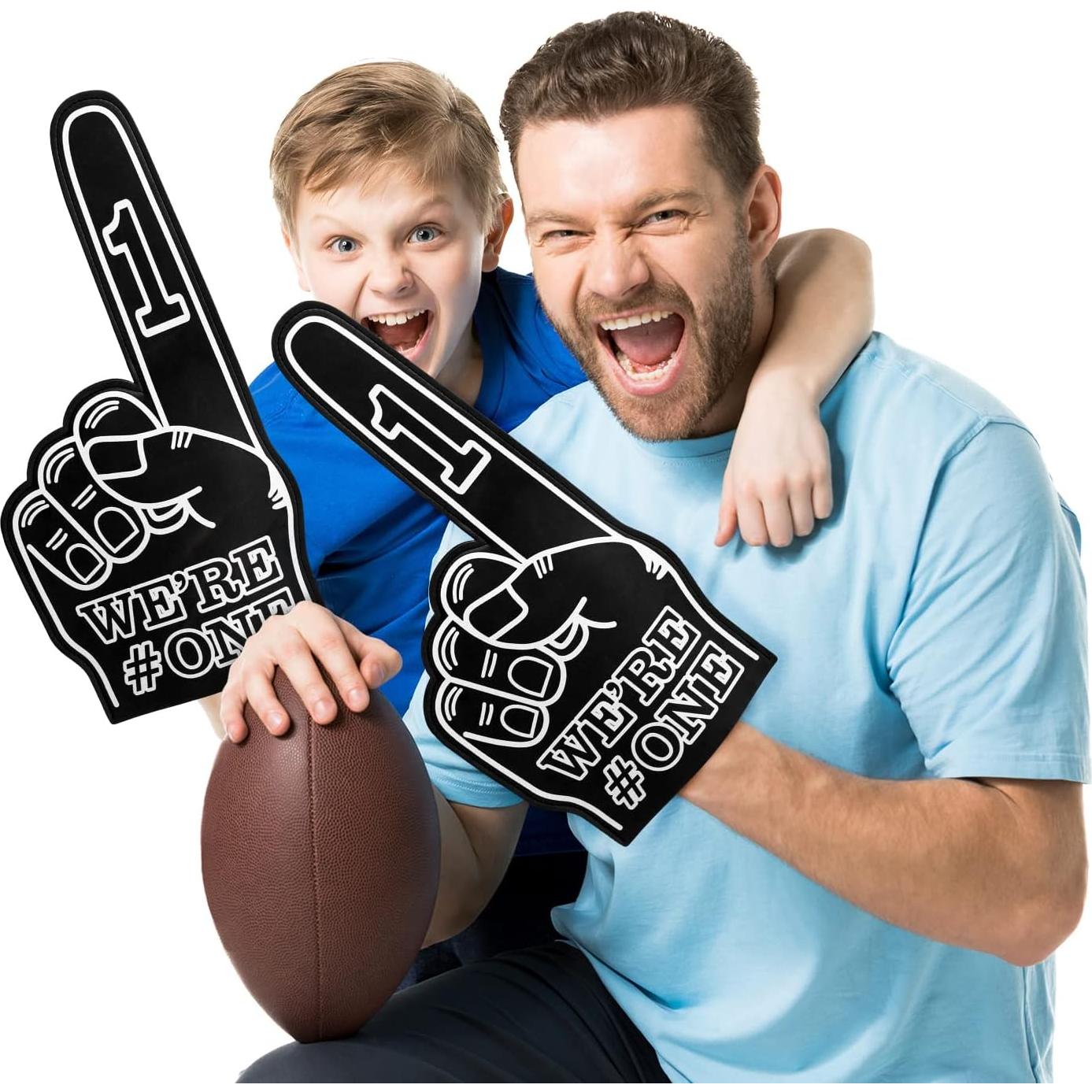 Dedo de Espuma Gigante Sotiff Paquete de 6 23x46cm Negro