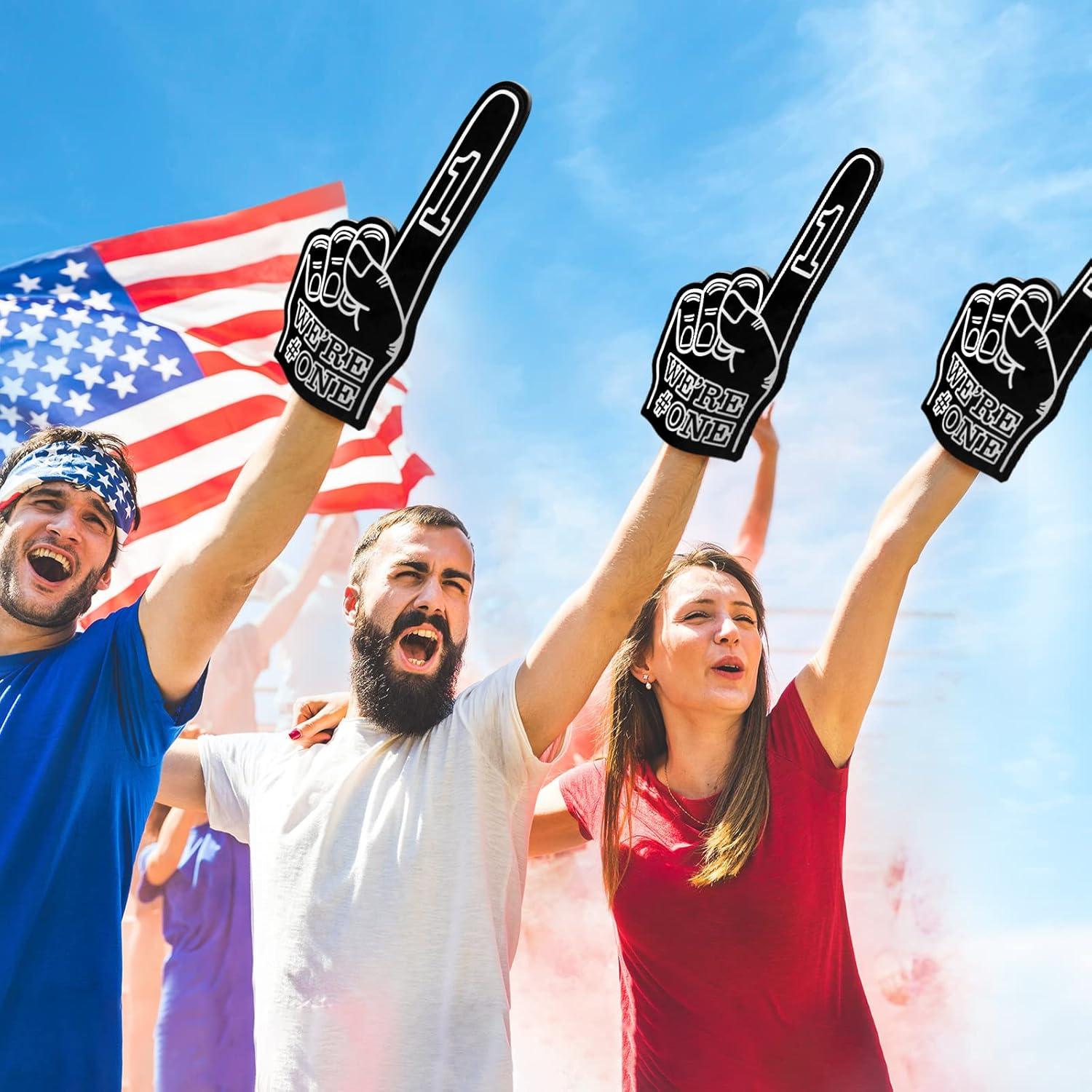 Dedo de Espuma Gigante Sotiff Paquete de 6 23x46cm Negro