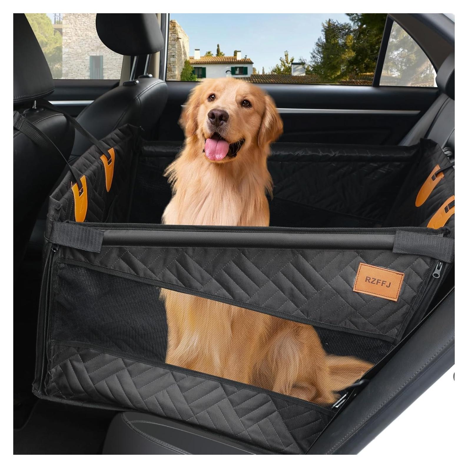 Hamaca para Perros Mediana RZFFJ - Funda Asiento Trasero Negra