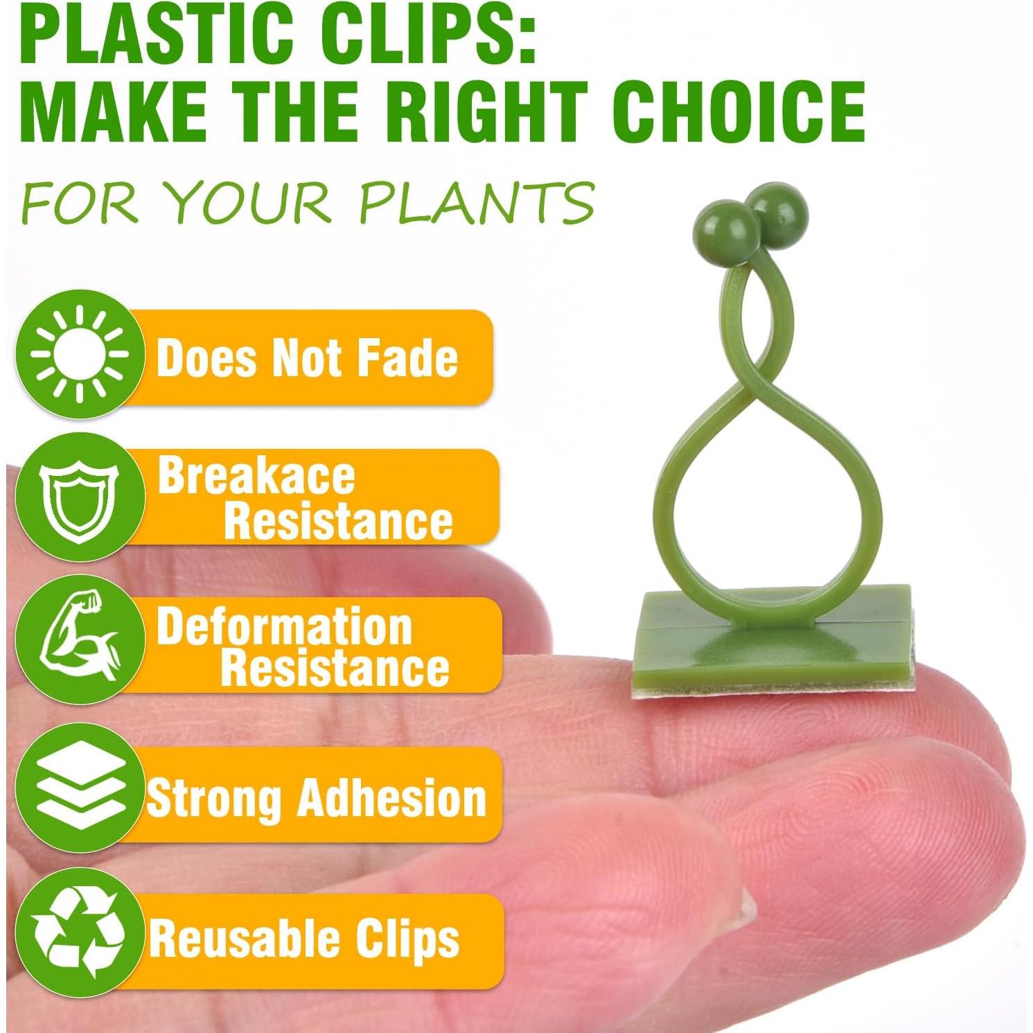 Clips de Pared para Plantas ALLWIN - 120 Piezas Verde