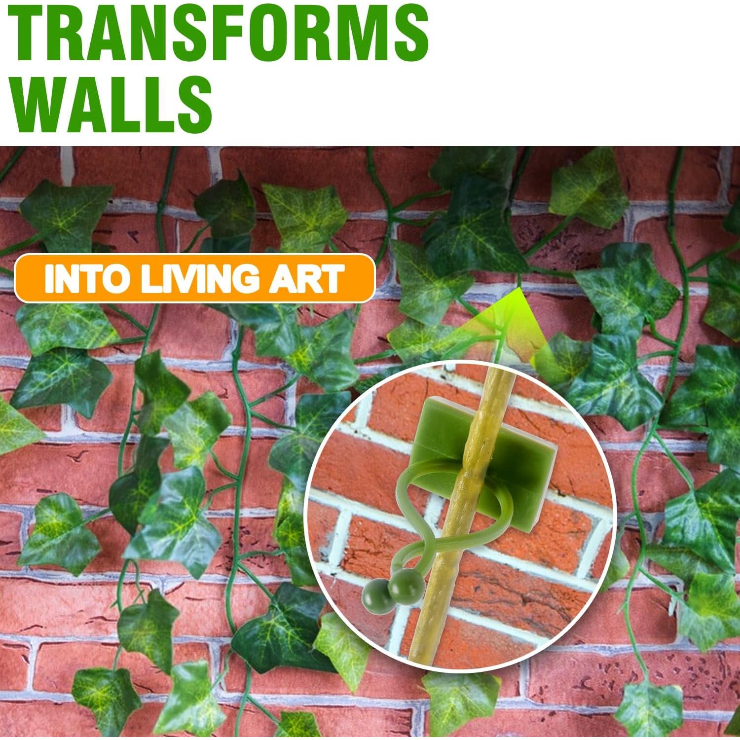 Clips de Pared para Plantas ALLWIN - 120 Piezas Verde