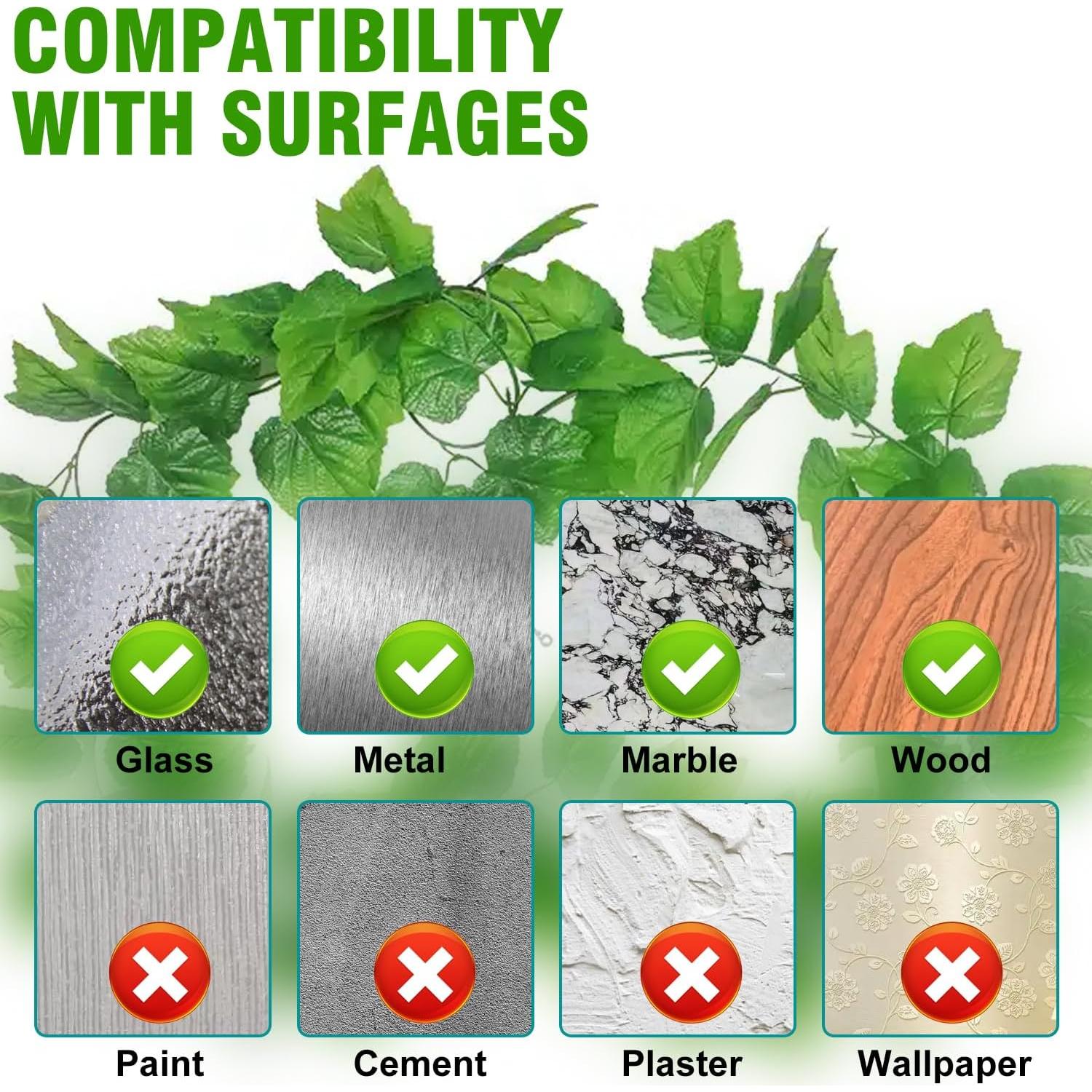 Clips de Pared para Plantas ALLWIN - 120 Piezas Verde