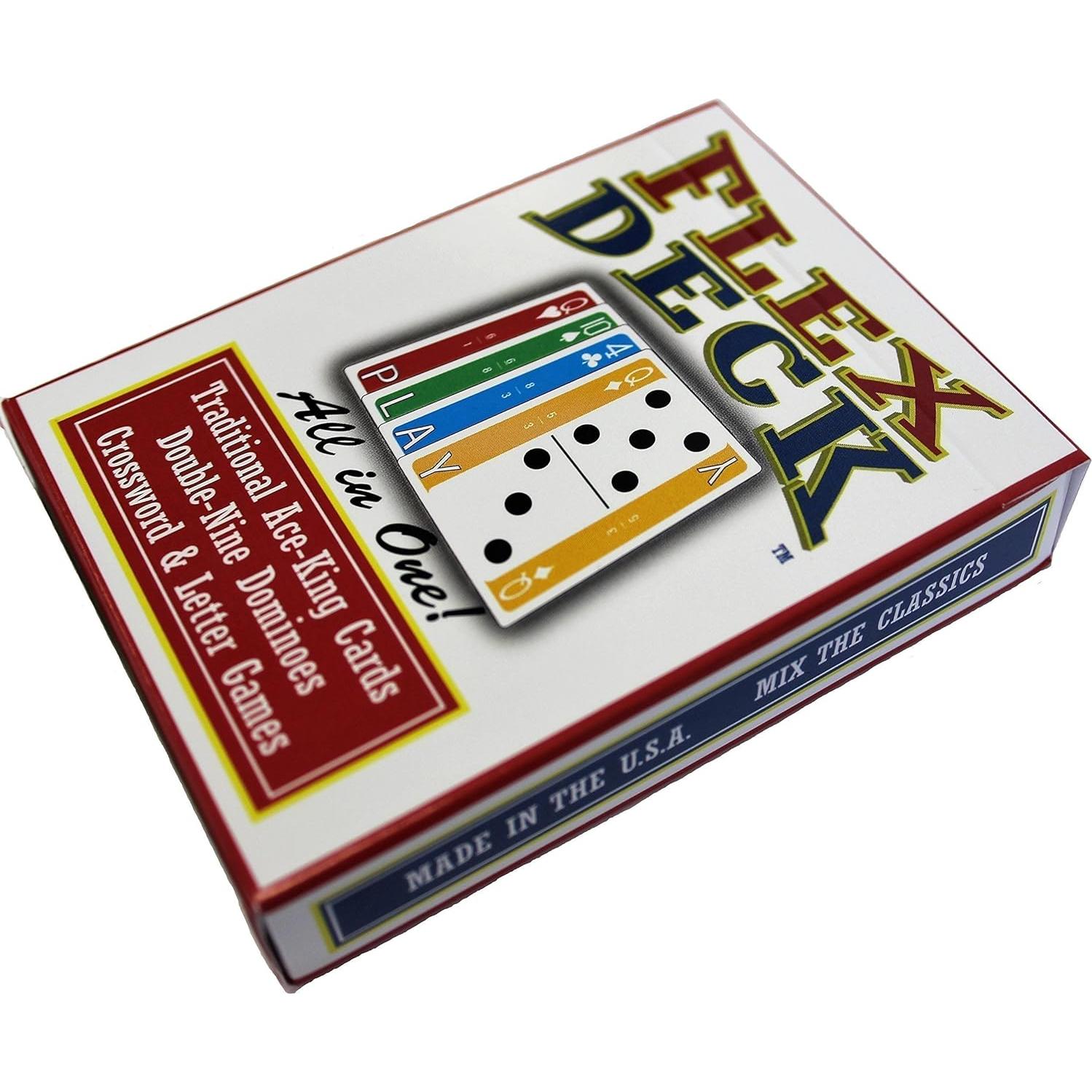 Flex Deck Juegos de Cartas Todo en Uno - Caja Blanca 4 Colores