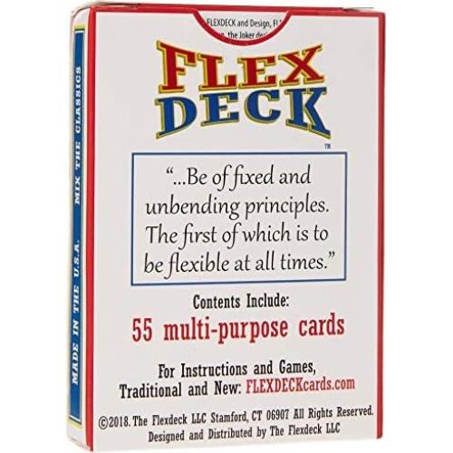 Flex Deck Juegos de Cartas Todo en Uno - Caja Blanca 4 Colores