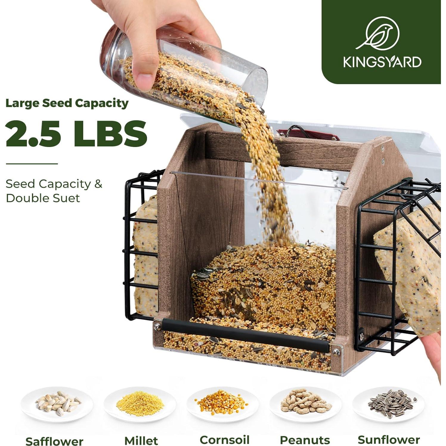 Comedero para Aves Kingsyard Colgante 1.36 kg Marrón