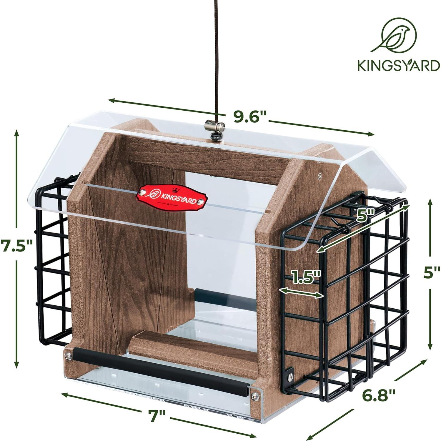 Comedero para Aves Kingsyard Colgante 1.36 kg Marrón