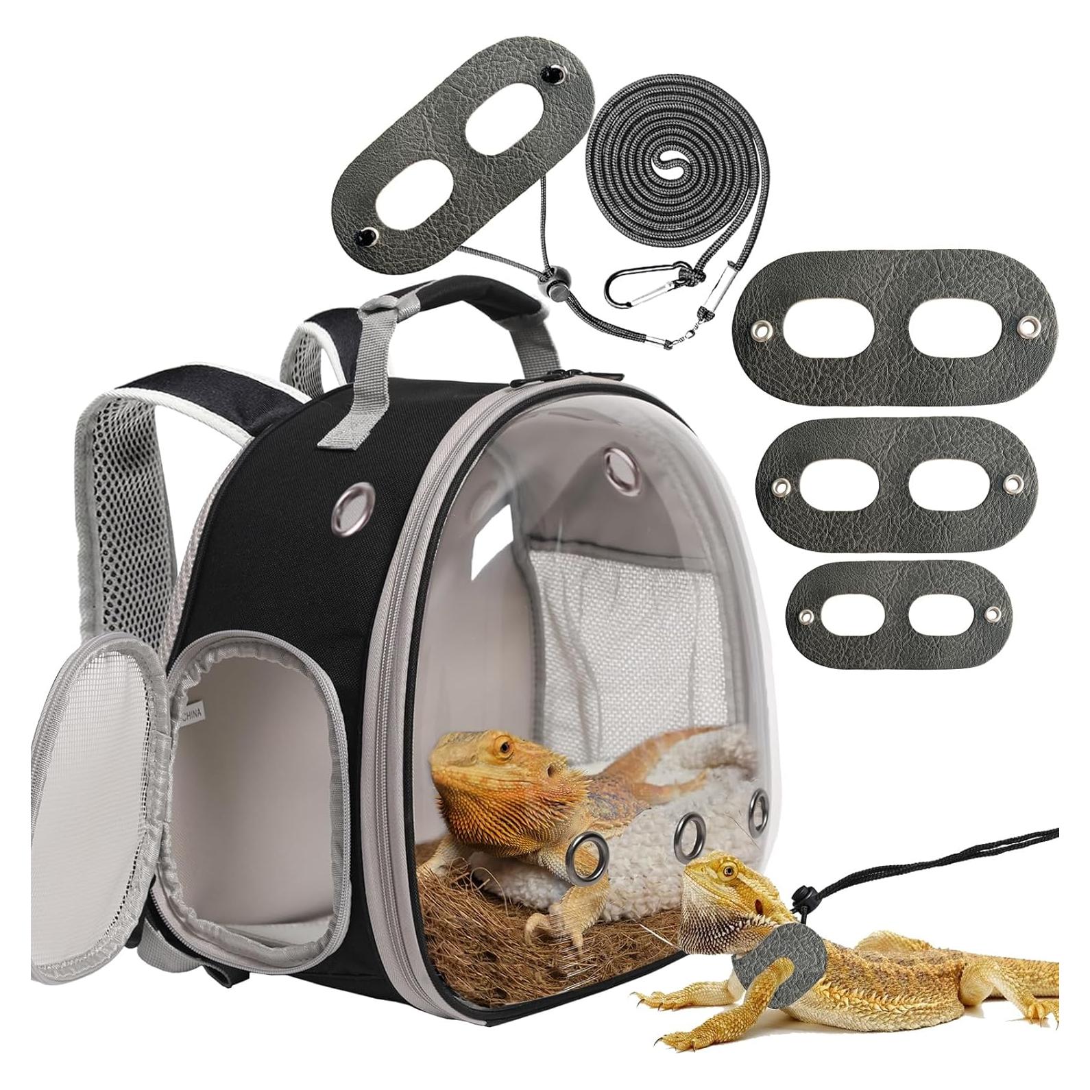 Mochila Transportadora para Reptiles WEVONIGU con Ventana Burbuja