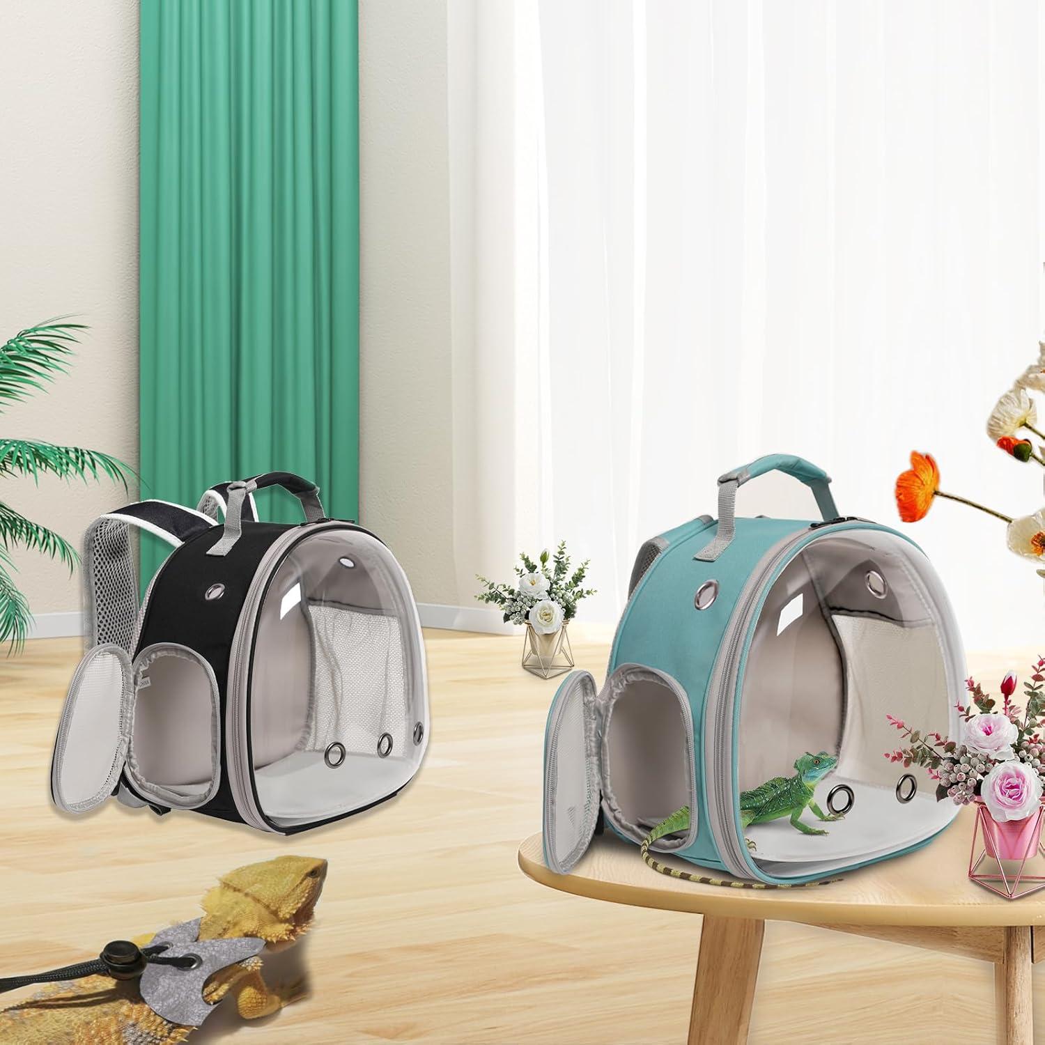 Mochila Transportadora para Reptiles WEVONIGU con Ventana Burbuja