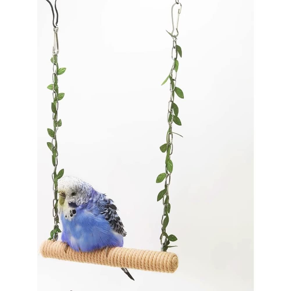 Columpio de Madera para Aves La La Pet 15 cm con Cuerda