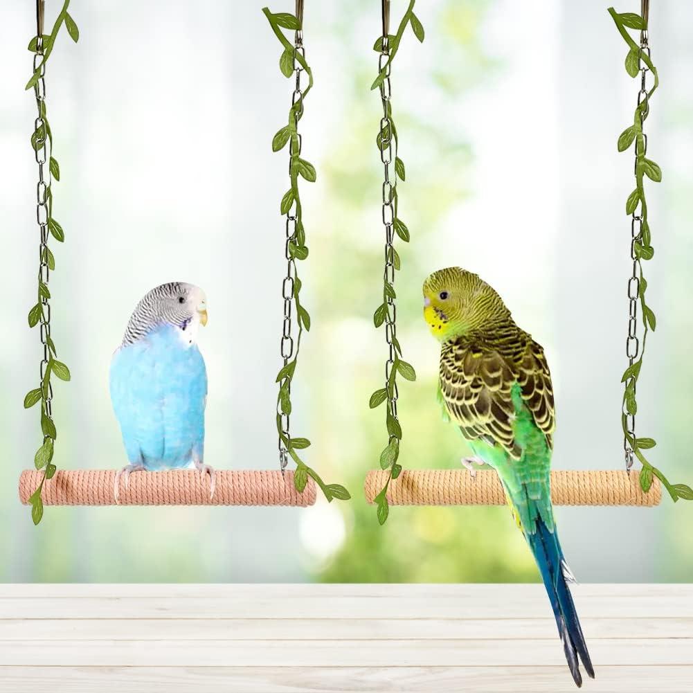 Columpio de Madera para Aves La La Pet 15 cm con Cuerda