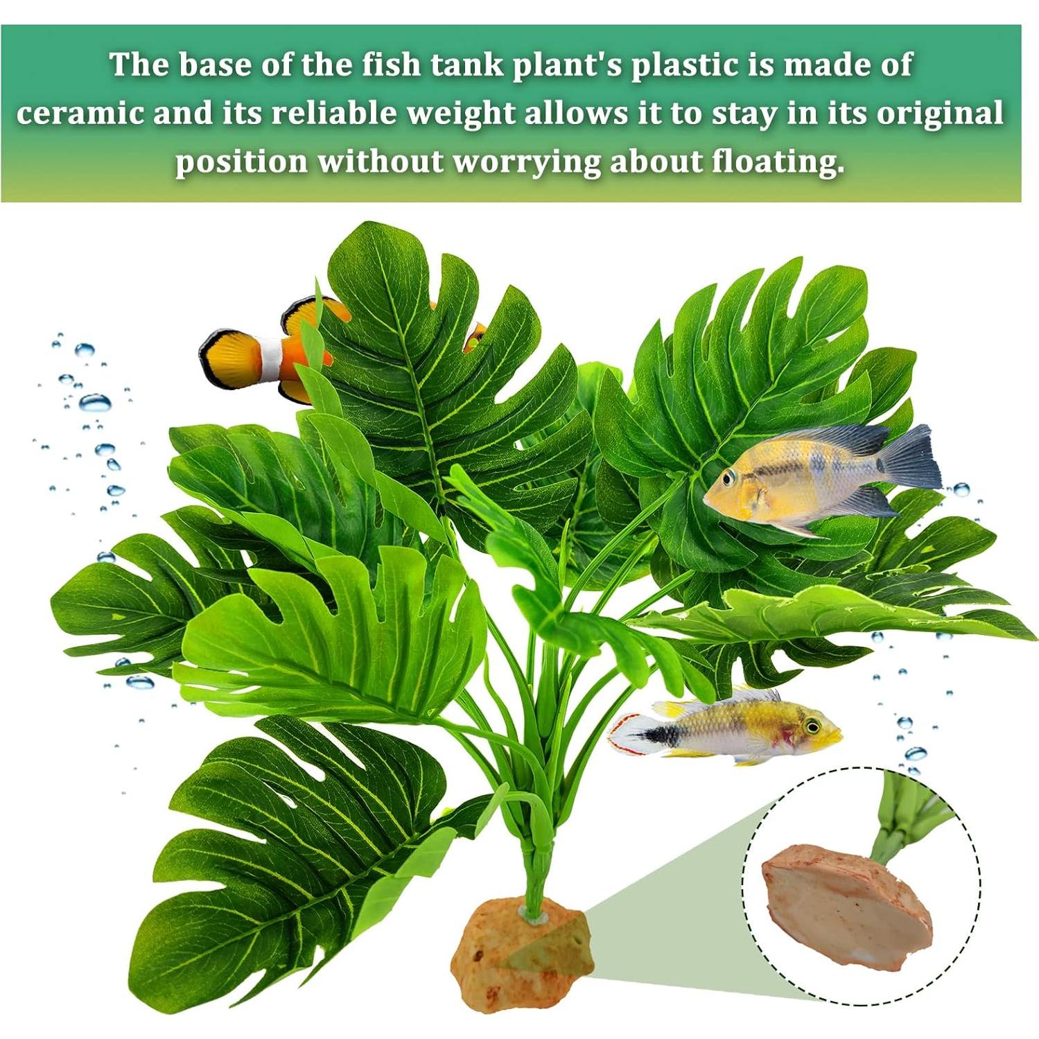 Planta Artificial para Acuario WishLotus Verde 25cm