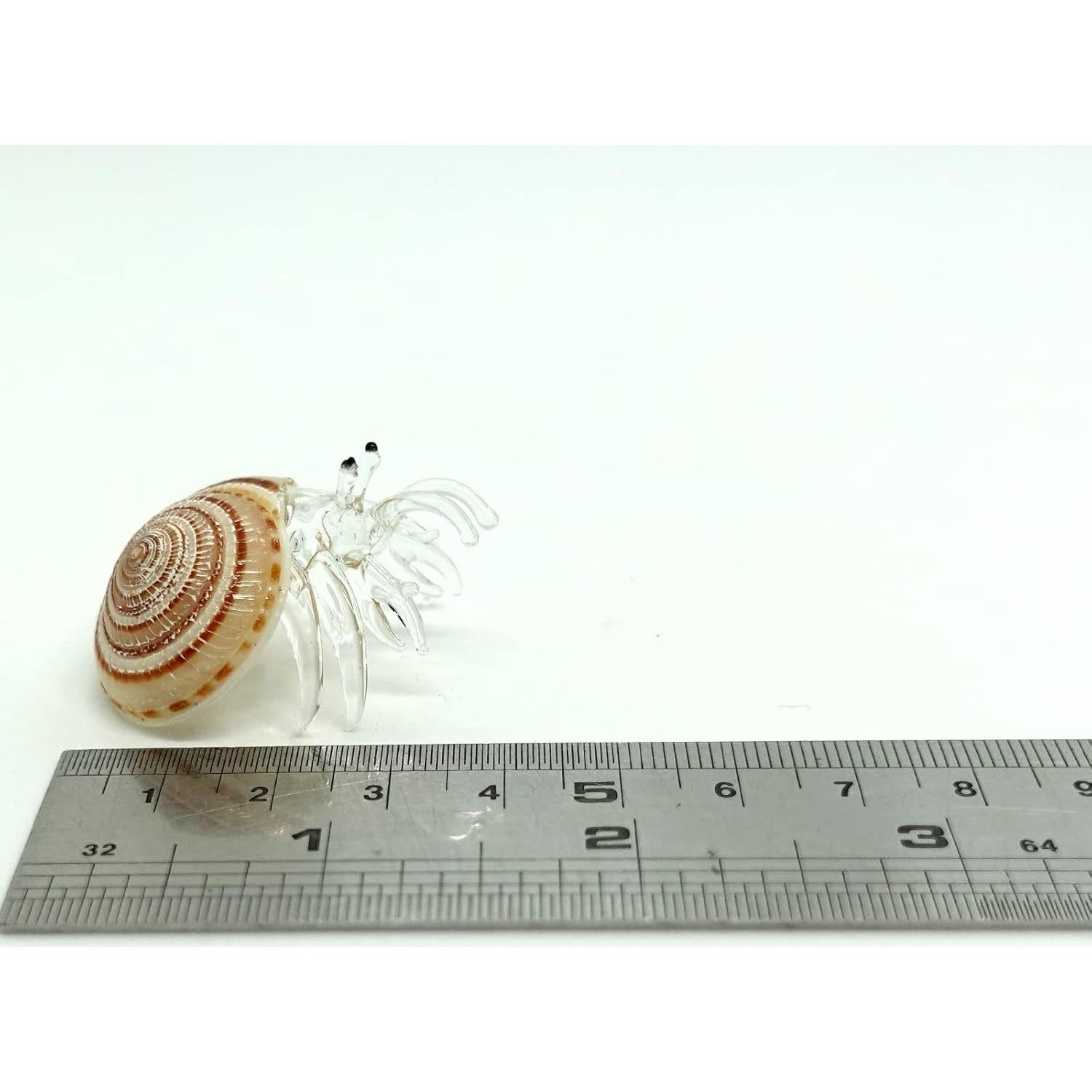 Concha de Mar Cangrejo Ermitaño Beige Sansukjai Vidrio Soplado