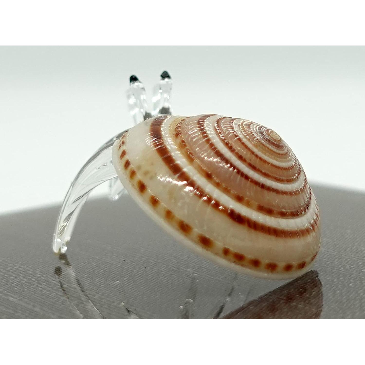 Concha de Mar Cangrejo Ermitaño Beige Sansukjai Vidrio Soplado