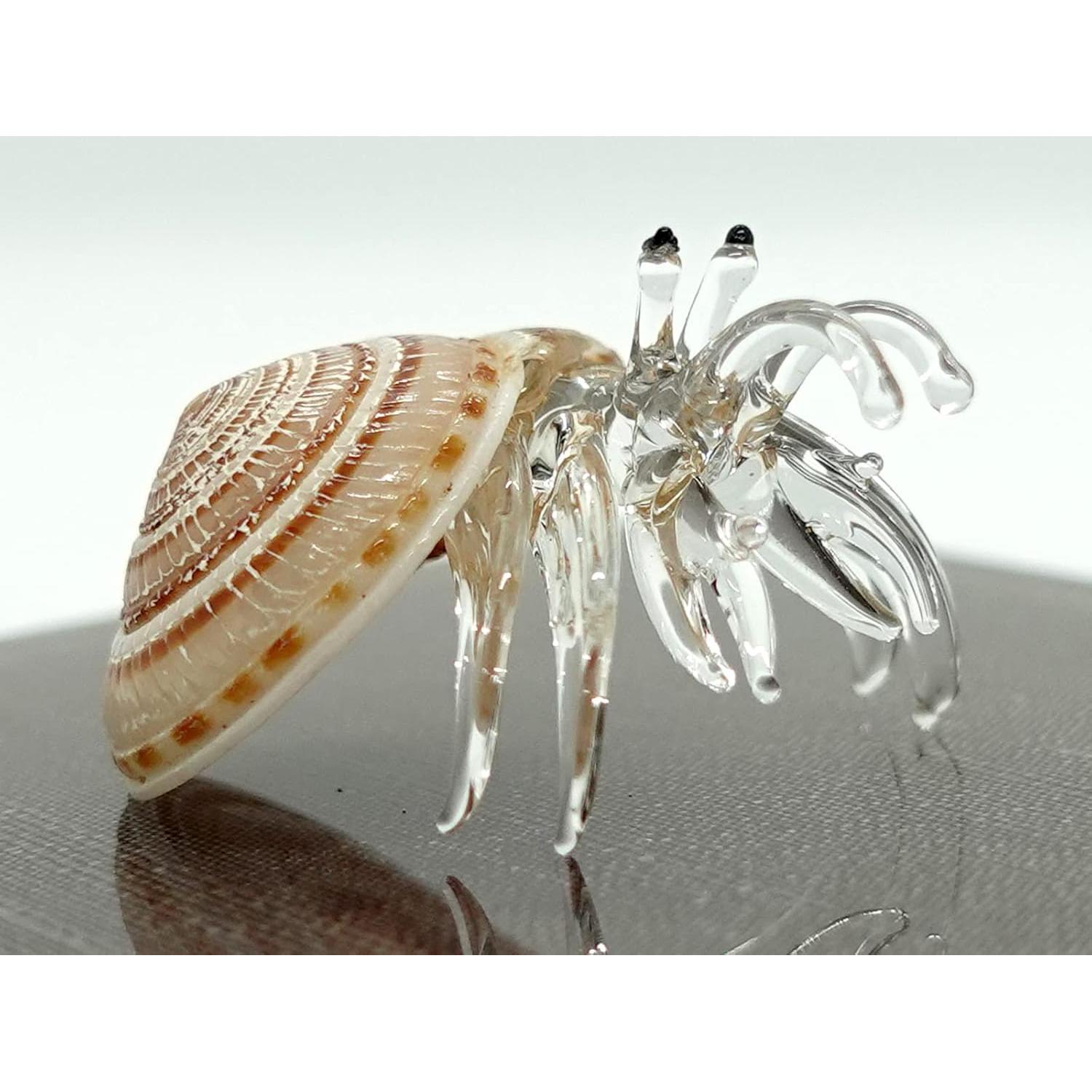 Concha de Mar Cangrejo Ermitaño Beige Sansukjai Vidrio Soplado
