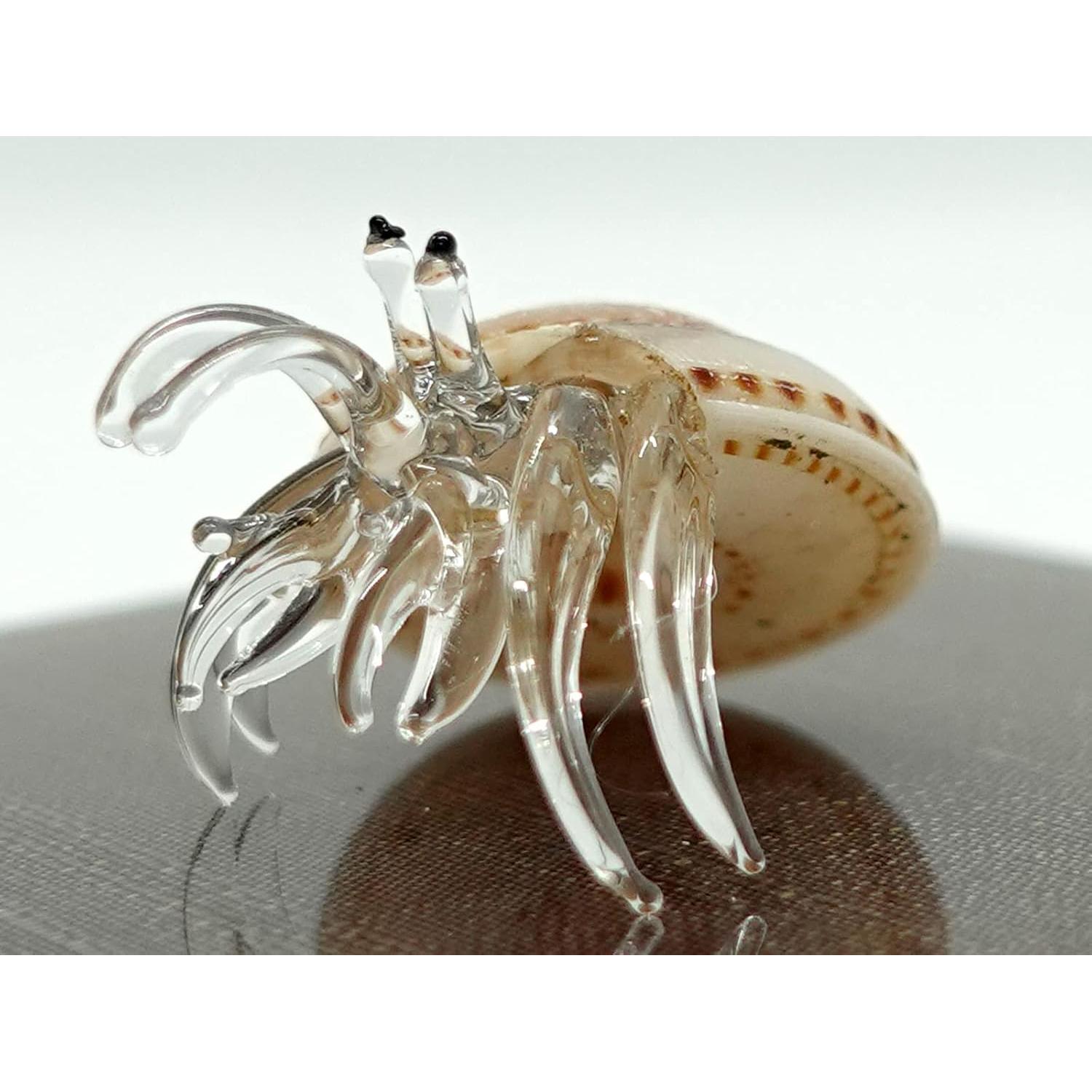 Concha de Mar Cangrejo Ermitaño Beige Sansukjai Vidrio Soplado