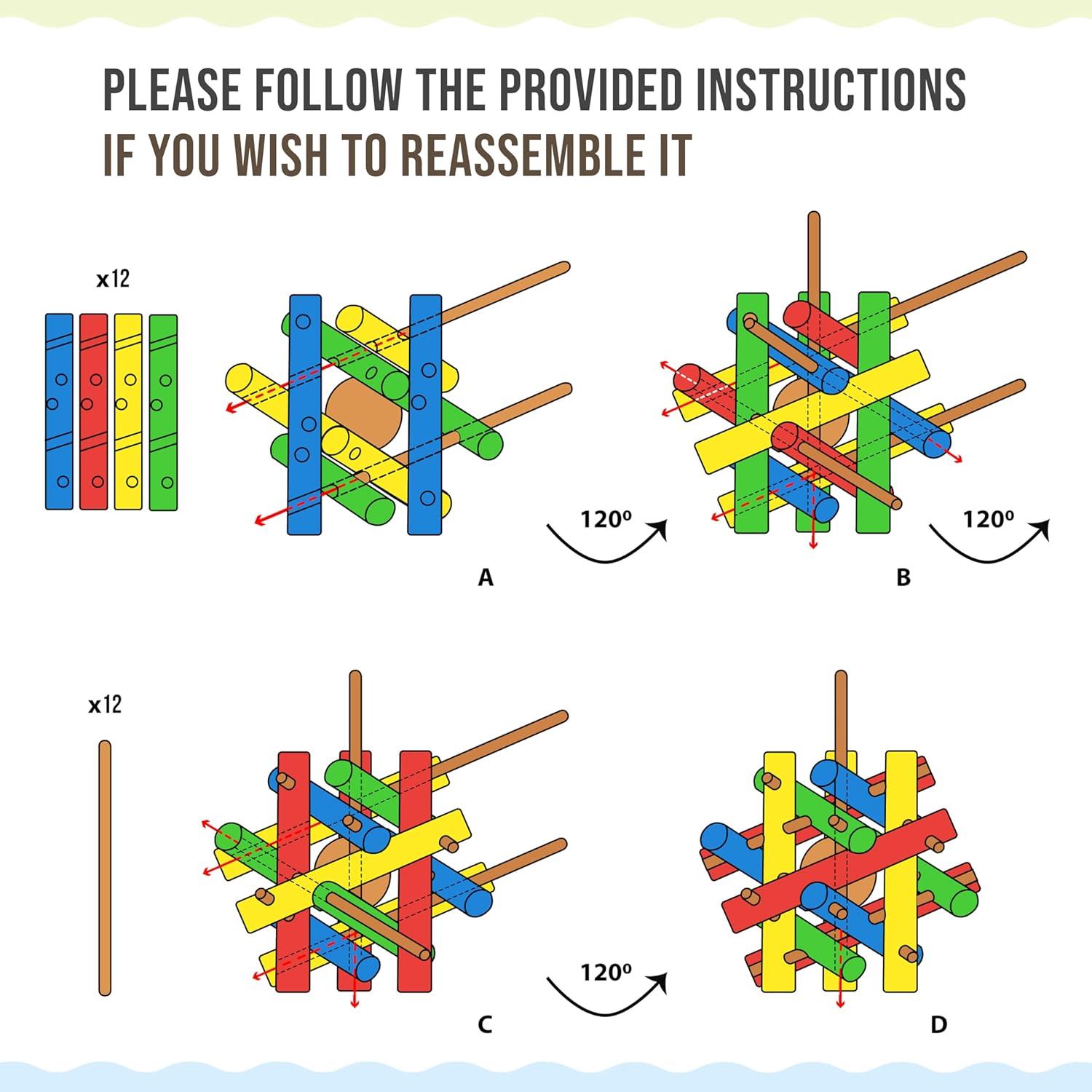 Juguete de Madera Natural para Mascotas Pequeñas Trustic