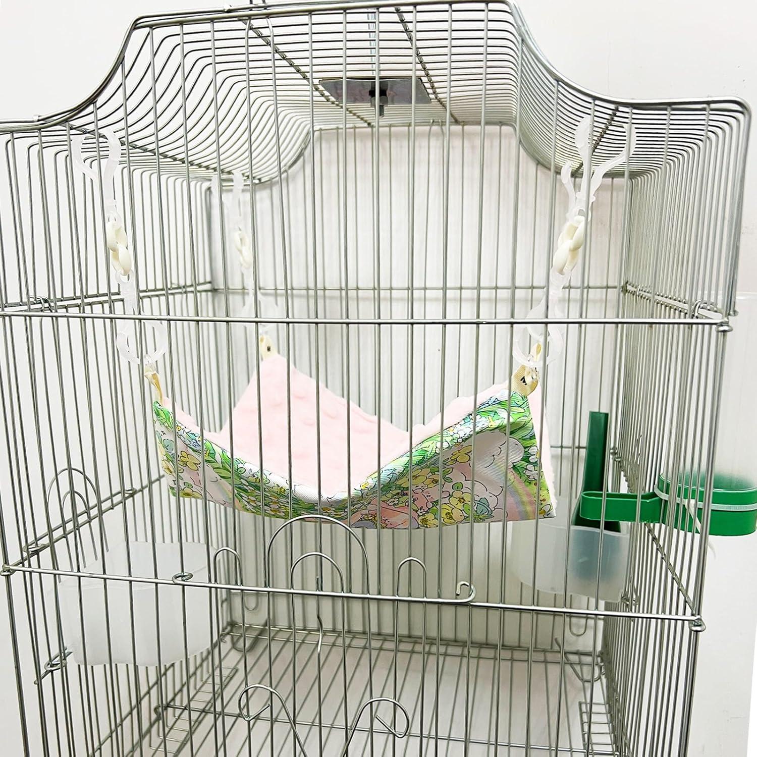 Hamaca para Ratas y Hámsters Fnaobai 25x25 cm Floral Verde