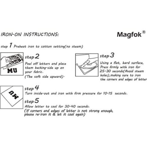 Números de Planchar Magfok Rosa 3 Pulgadas - 4 Hojas