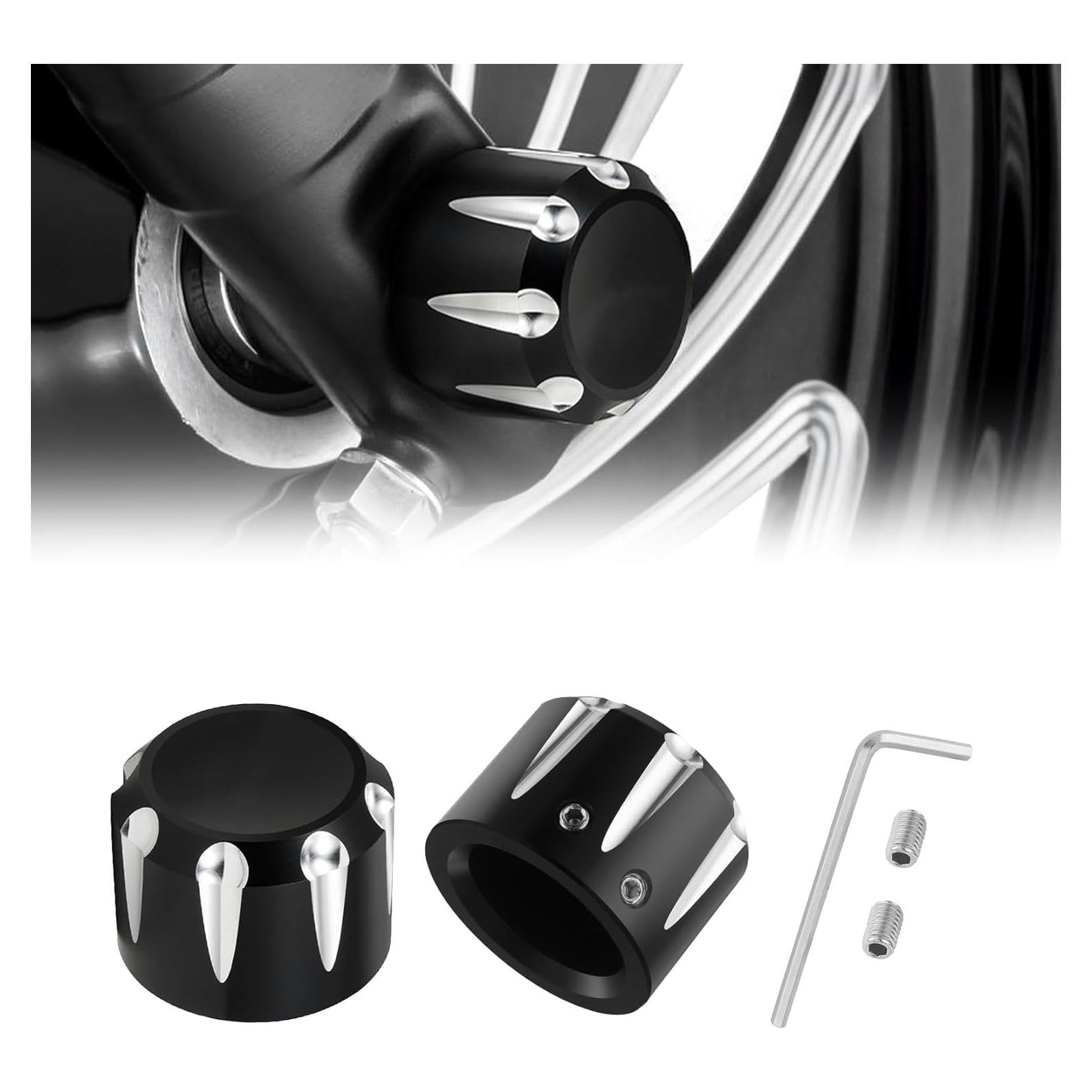 Tapa de Tuerca del Eje Delantero PBYMT Negra CNC Aluminio