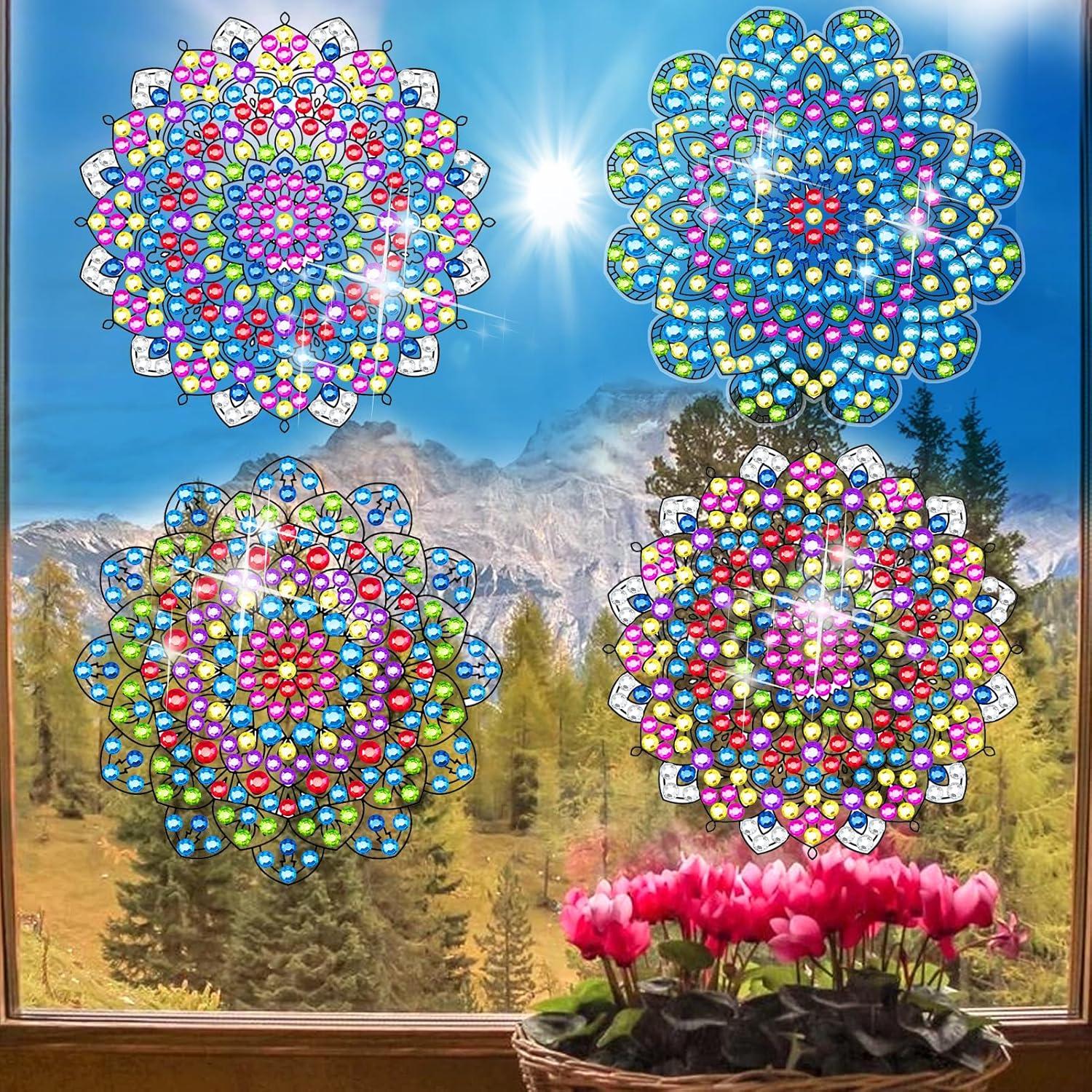 Kits de Arte de Diamante BSRESIN 3 Pcs Ventanas Mandala