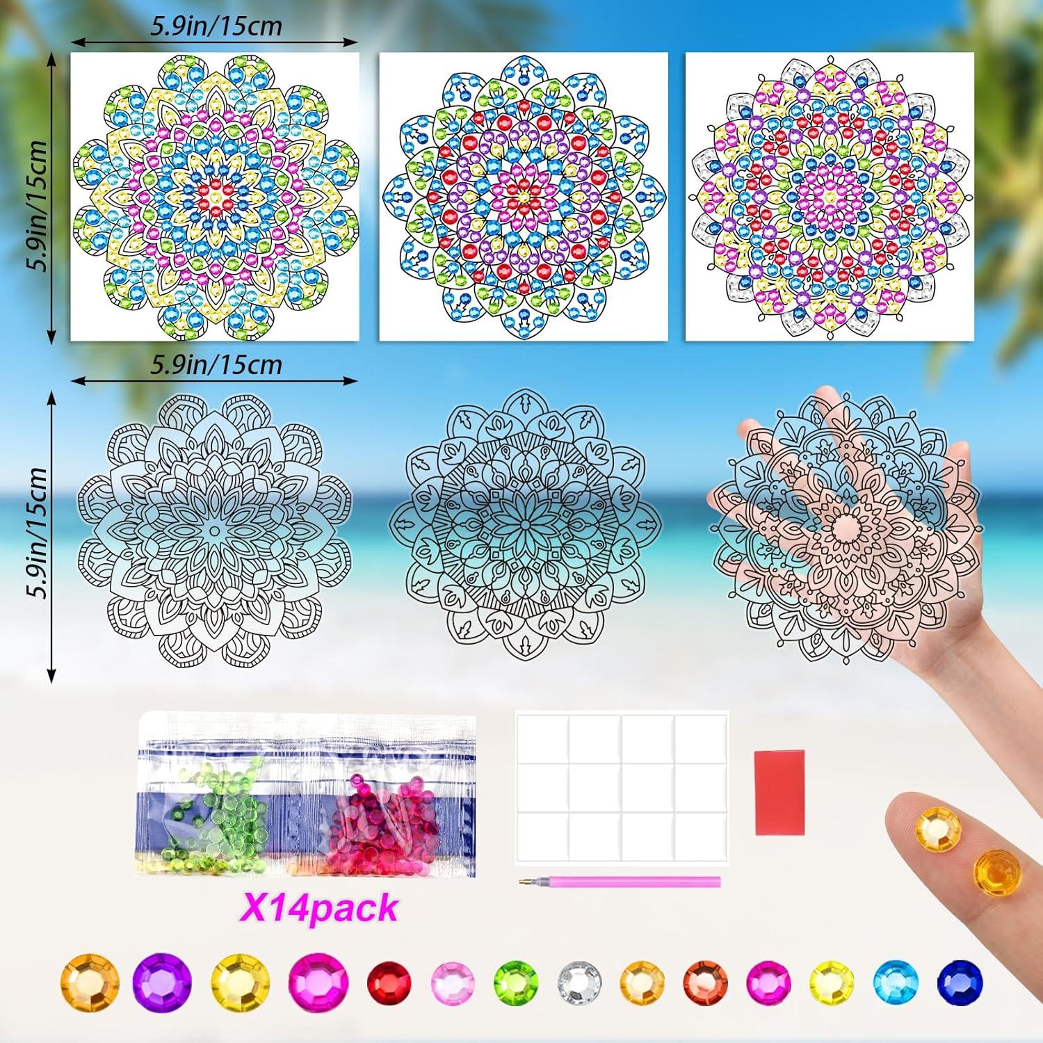Kits de Arte de Diamante BSRESIN 3 Pcs Ventanas Mandala
