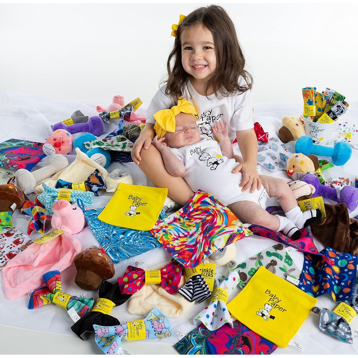 Papel para Bebés Mordedor Sensorial Punto Negro Blanco - Lavable