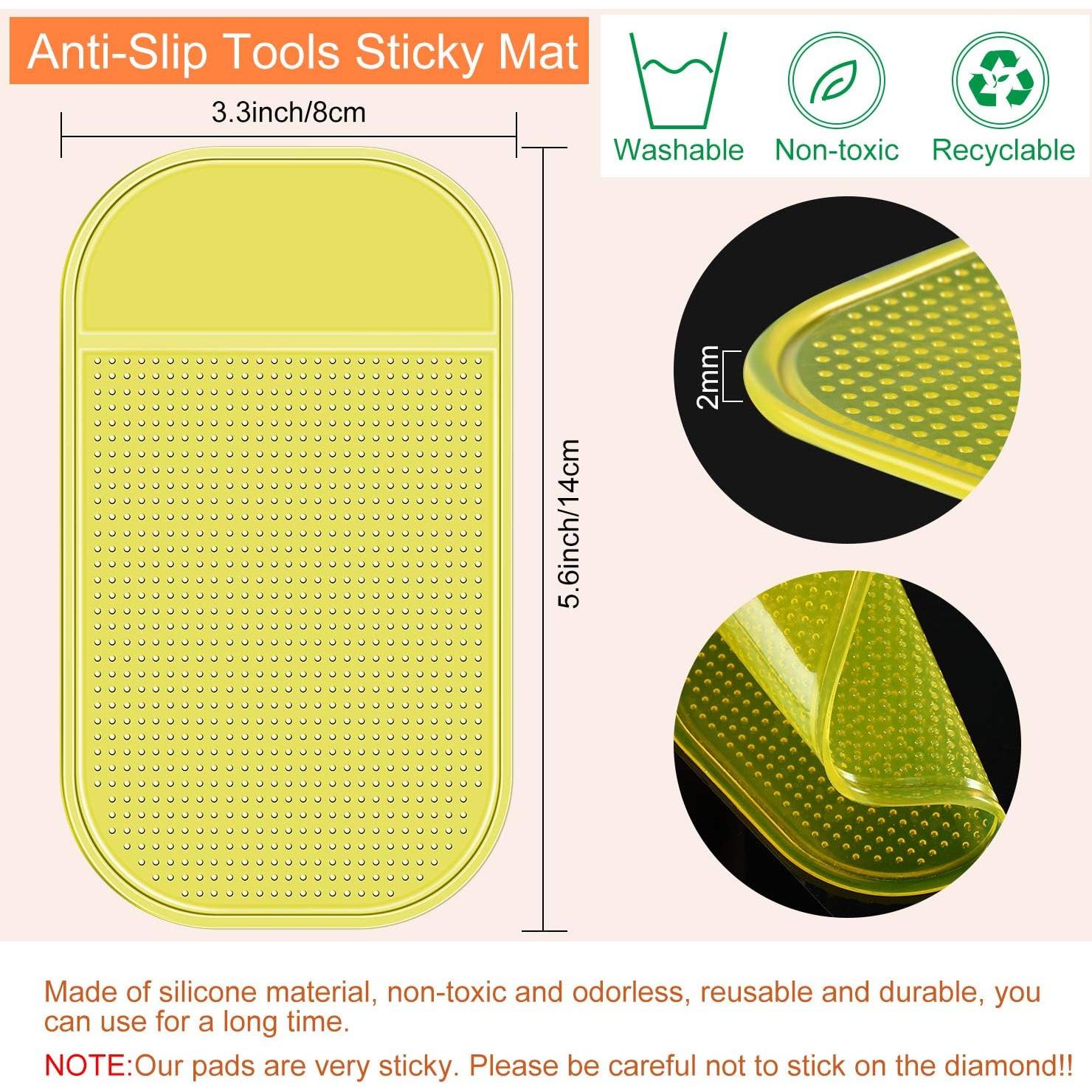 Blulu 6 Piezas Almohadillas Antideslizantes para Pintura de Diamante