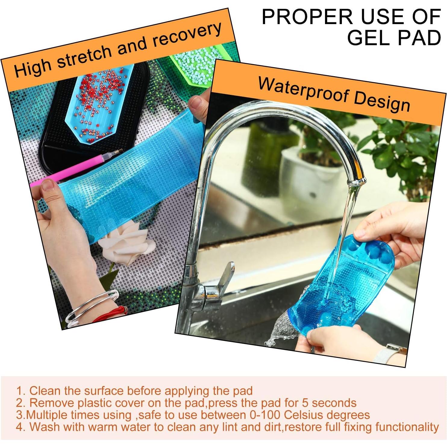 Blulu 6 Piezas Almohadillas Antideslizantes para Pintura de Diamante