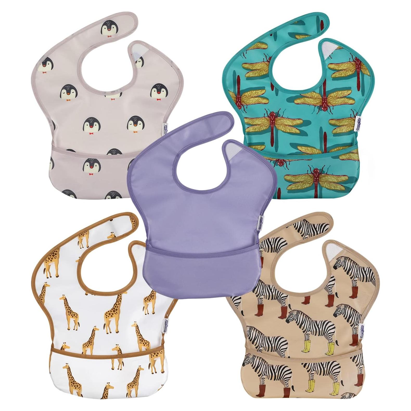 Baberos Impermeables Soarwg Kids - Paquete de 5 para Bebés