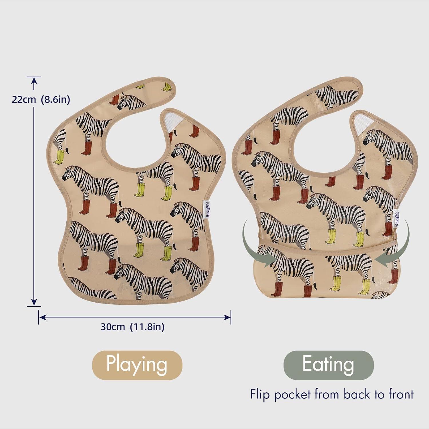 Baberos Impermeables Soarwg Kids - Paquete de 5 para Bebés