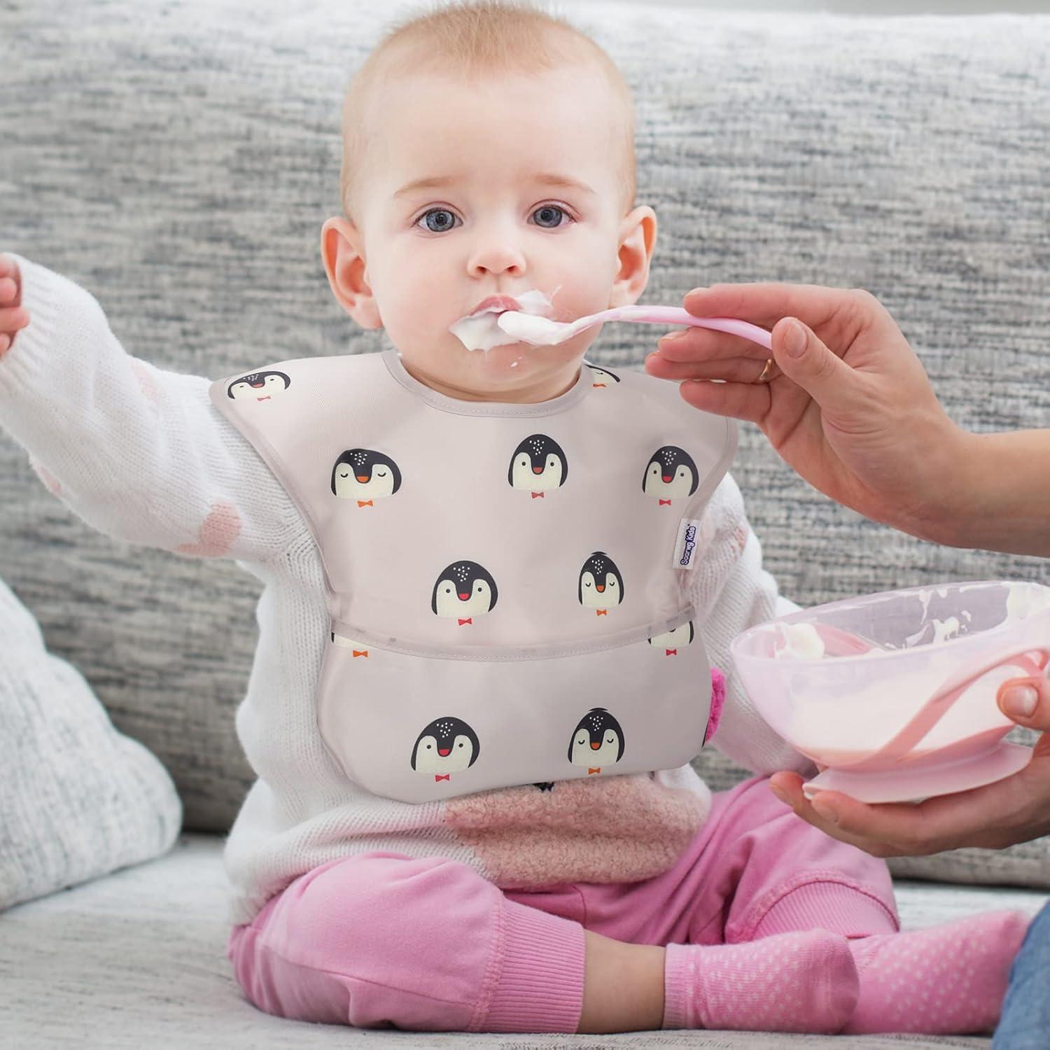 Baberos Impermeables Soarwg Kids - Paquete de 5 para Bebés