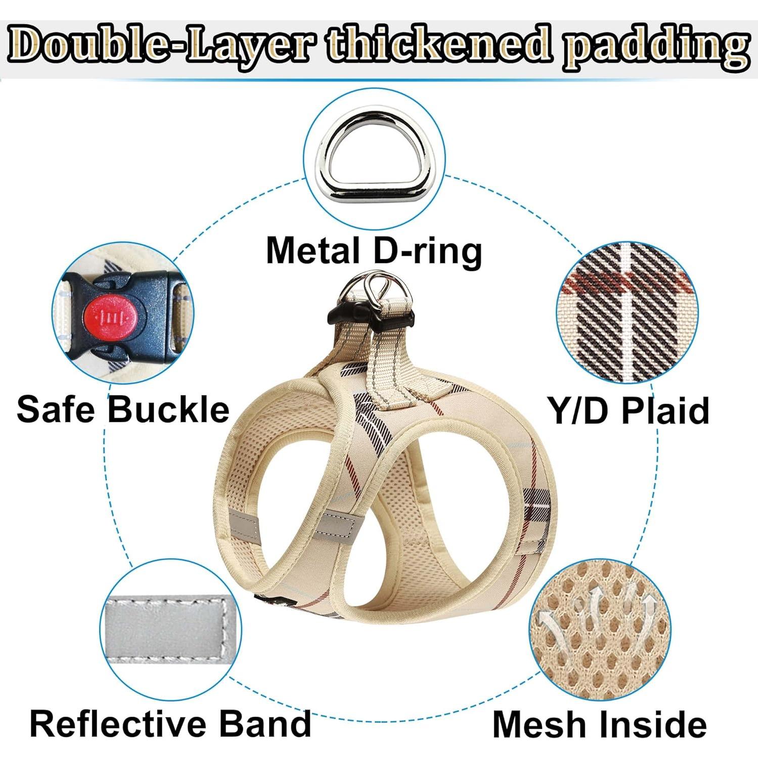 Arnés Transpirable para Perros Matilor Beige XS 25.4-29.2 cm