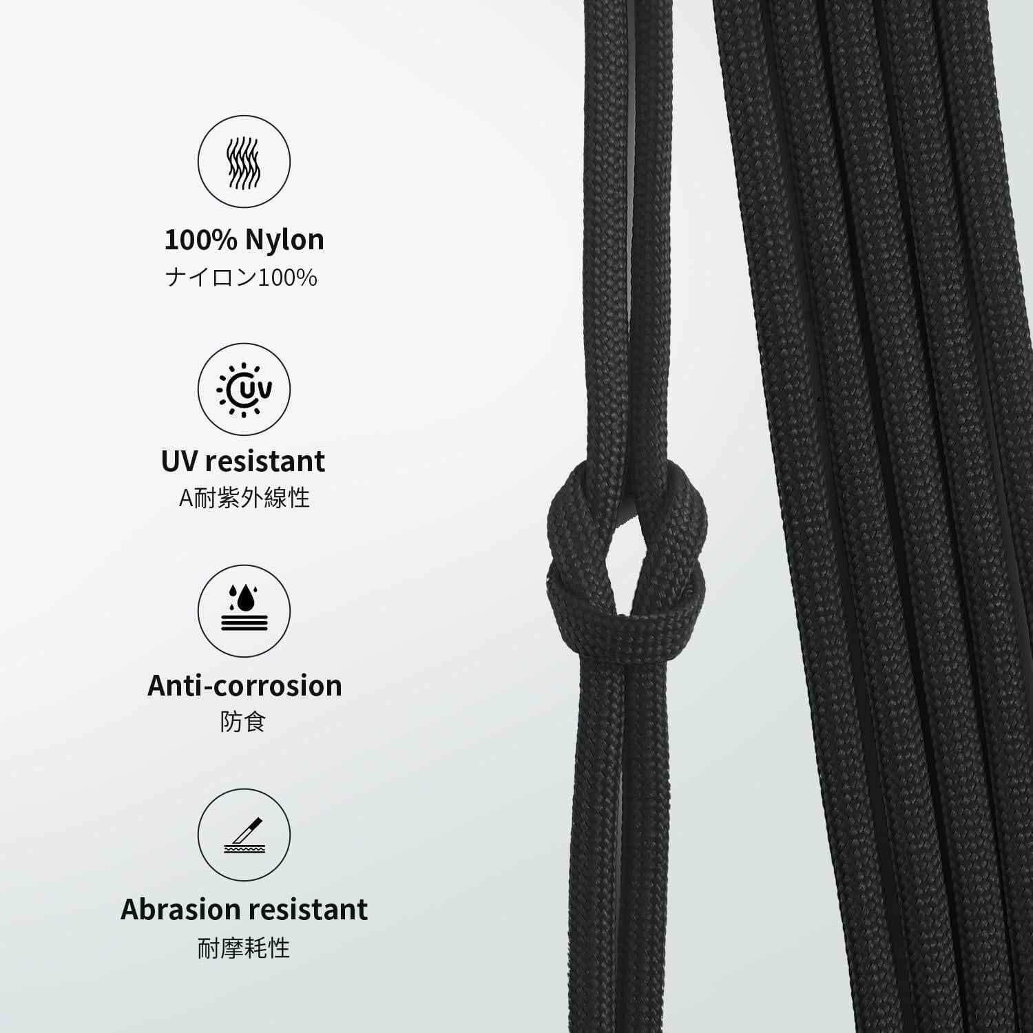 Cuerda Paracord 4mm YCZS 110 lb Resistente para Camping