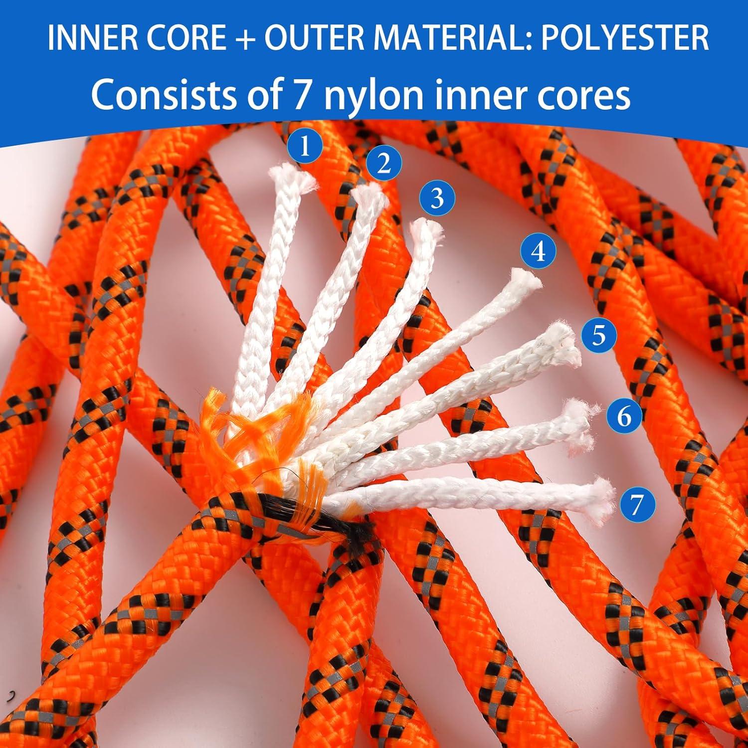 Cuerda Paracord 10m 750lb Nylon Reflectante YCZS Naranja