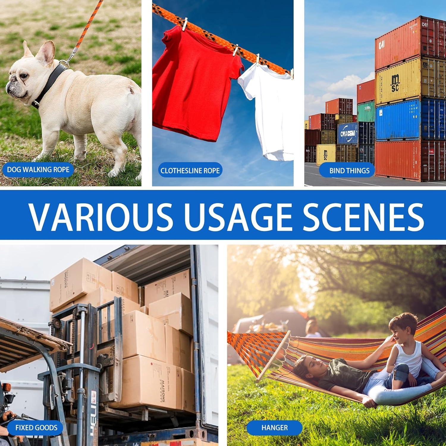 Cuerda Paracord 10m 750lb Nylon Reflectante YCZS Naranja