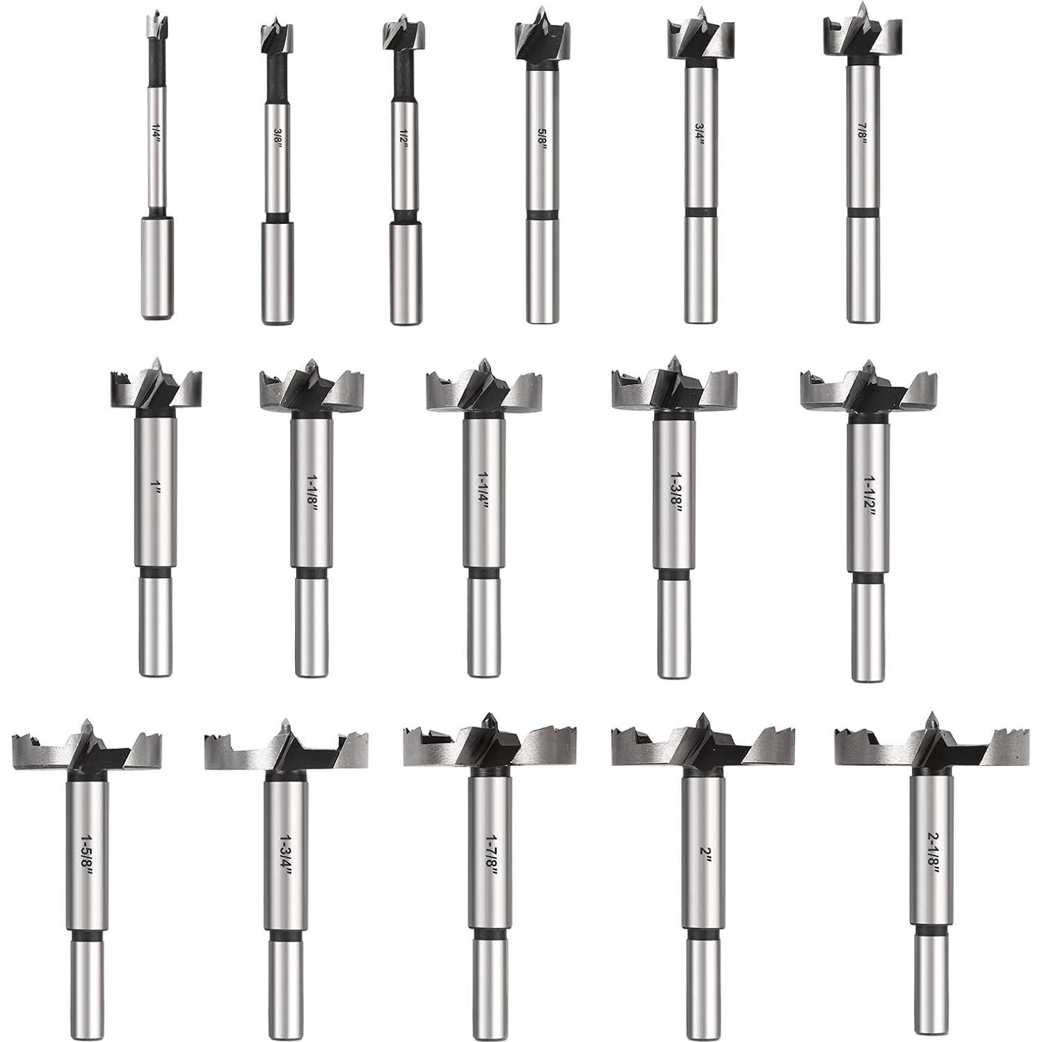 Juego de Brocas Forstner COMOWARE 16 Piezas Acero al Carbono