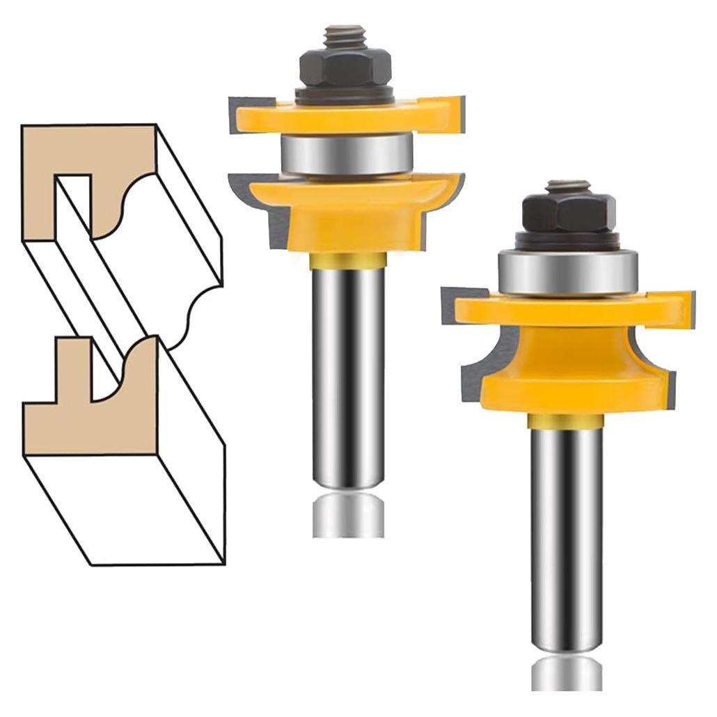 Juego de Brocas de Router LEATBUY 12.7mm Carburo 2 Piezas