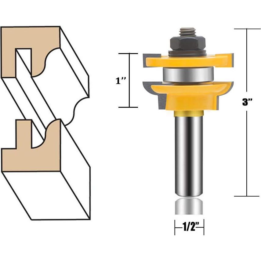 Juego de Brocas de Router LEATBUY 12.7mm Carburo 2 Piezas