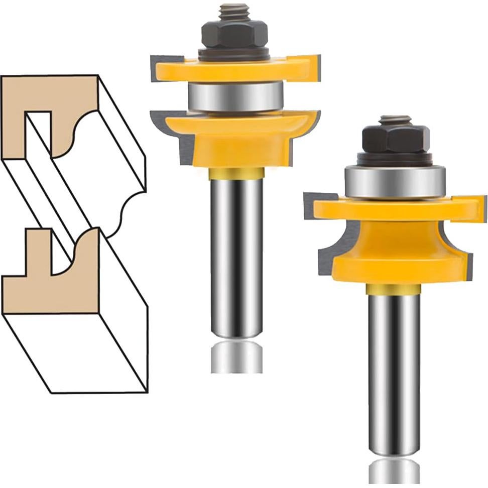 Juego de Brocas de Router LEATBUY 12.7mm Carburo 2 Piezas
