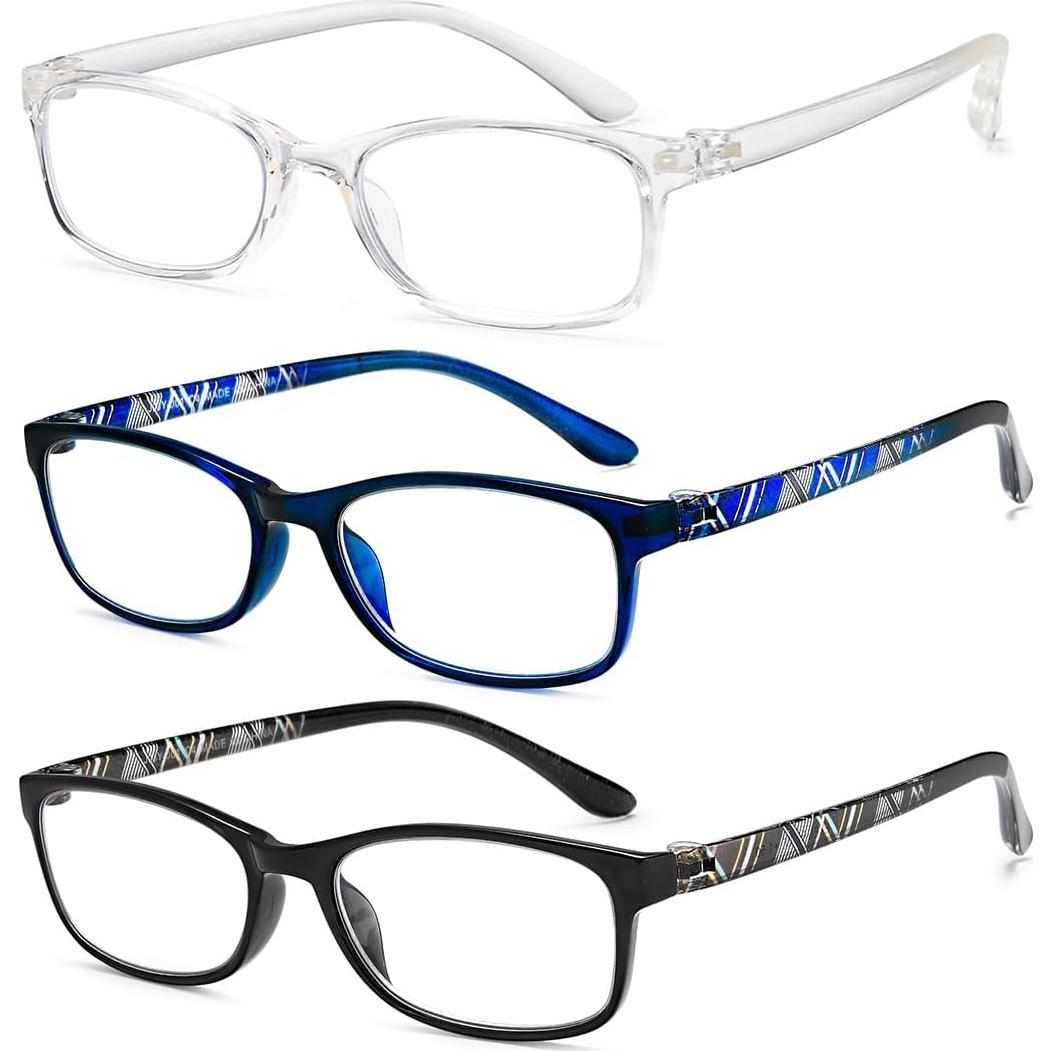 Gafas de lectura EYEURL unisex - Bloqueo luz azul - Paquete 3
