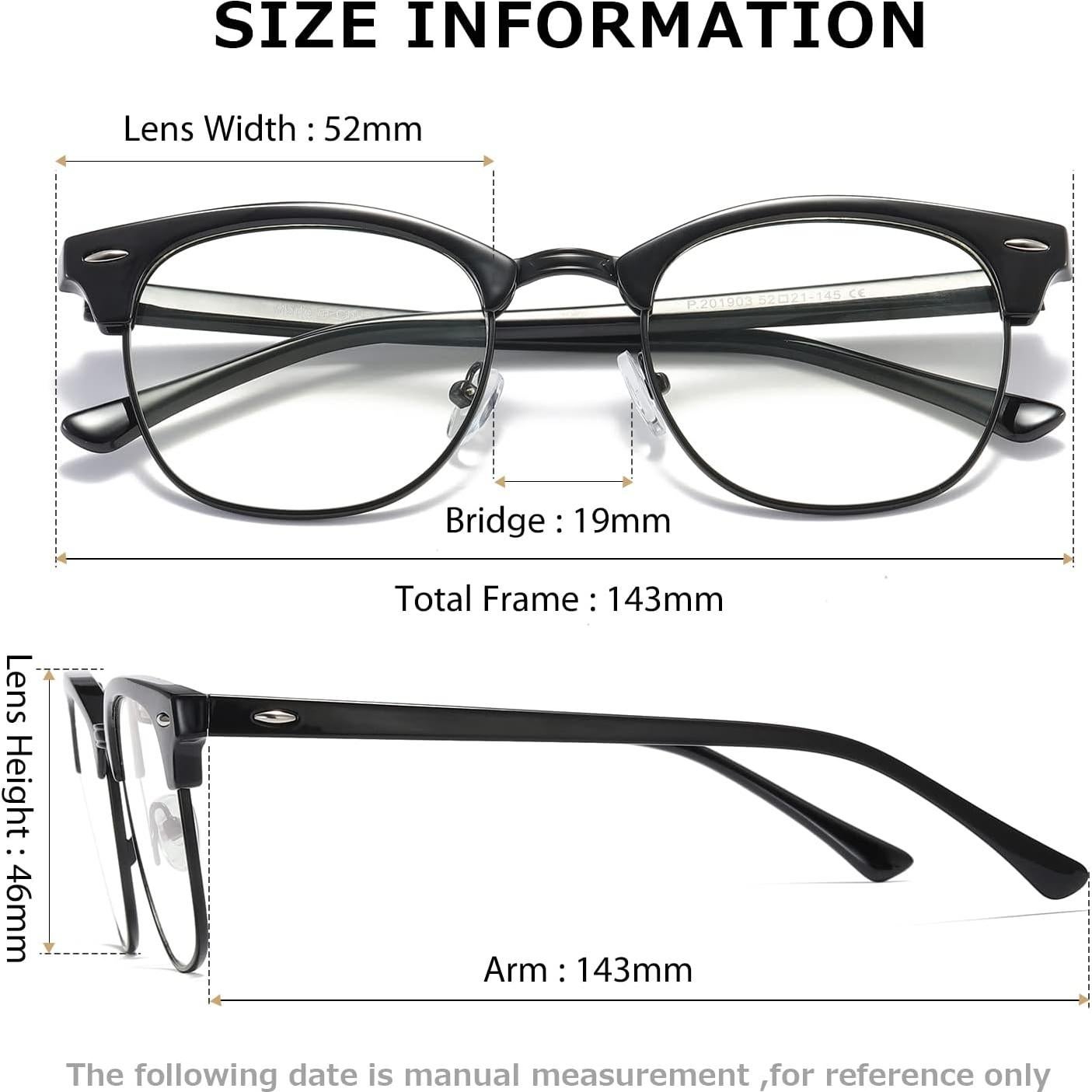 Gafas de Bloqueo de Luz Azul Kimorn KS052 Unisex Marco Negro