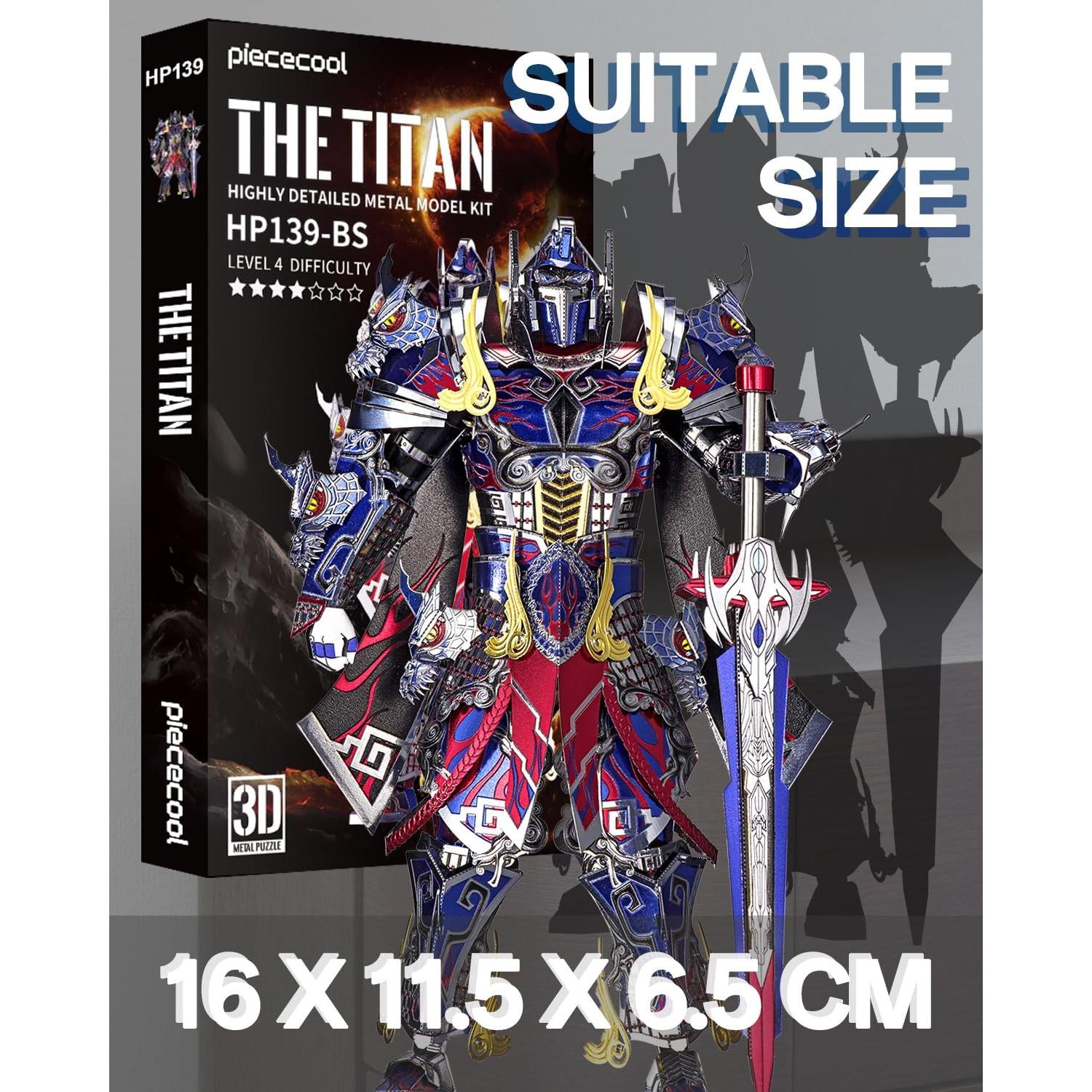 Puzzle 3D de Metal Piececool Titan - 157 Piezas, Negro