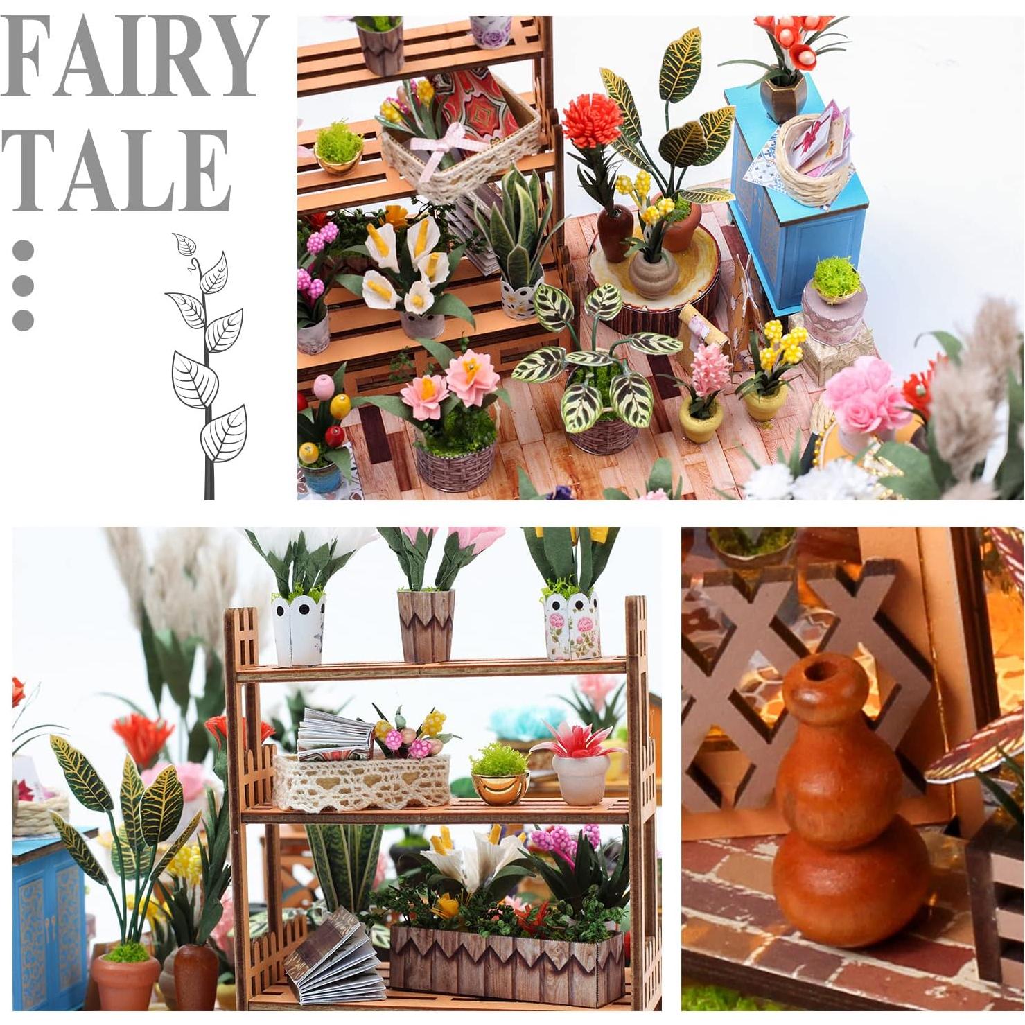 Kit de Casa Miniatura DIY Insgen TSZH201 Invernadero Verde 1:24